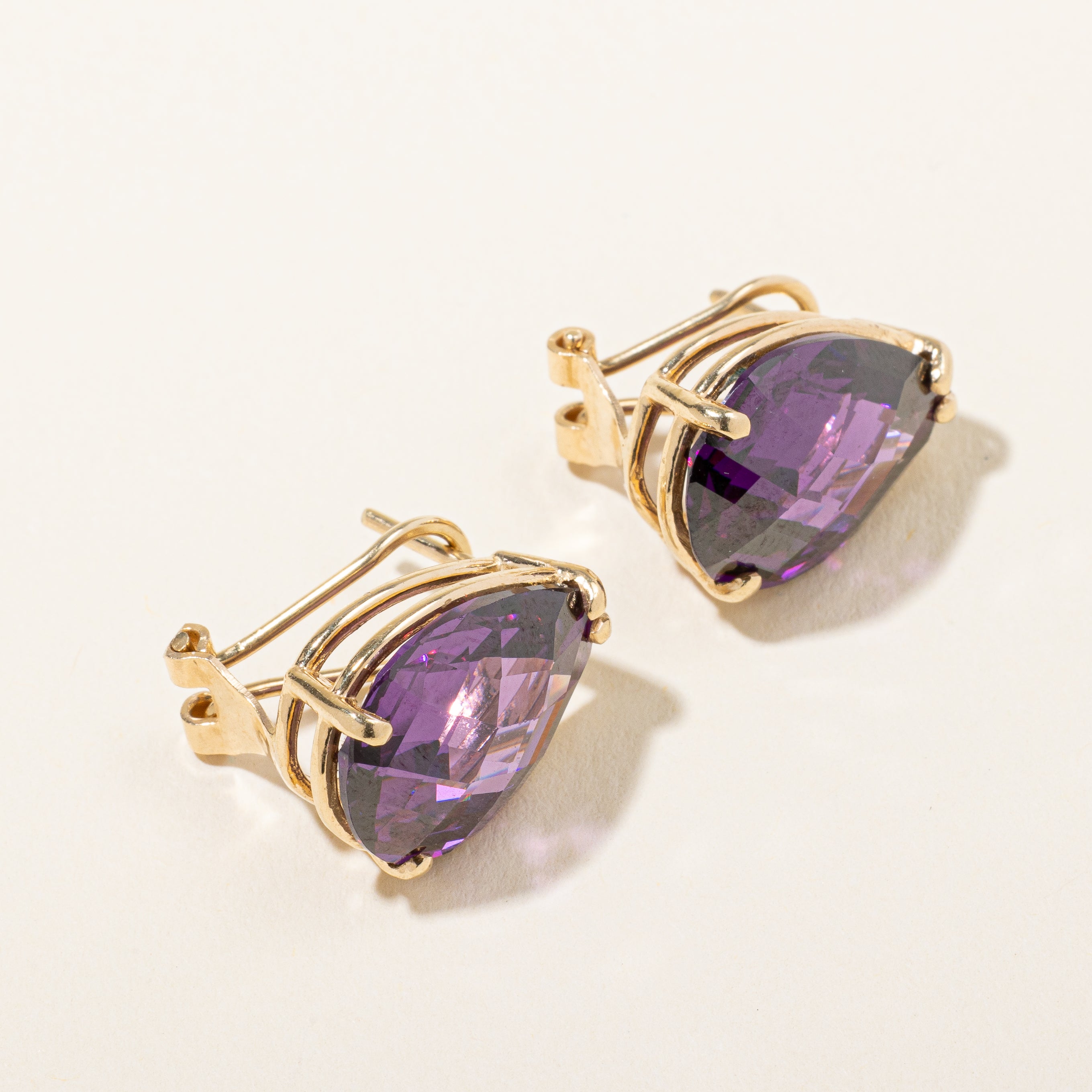 Pear Amethyst Earrings | 11.50ctw |