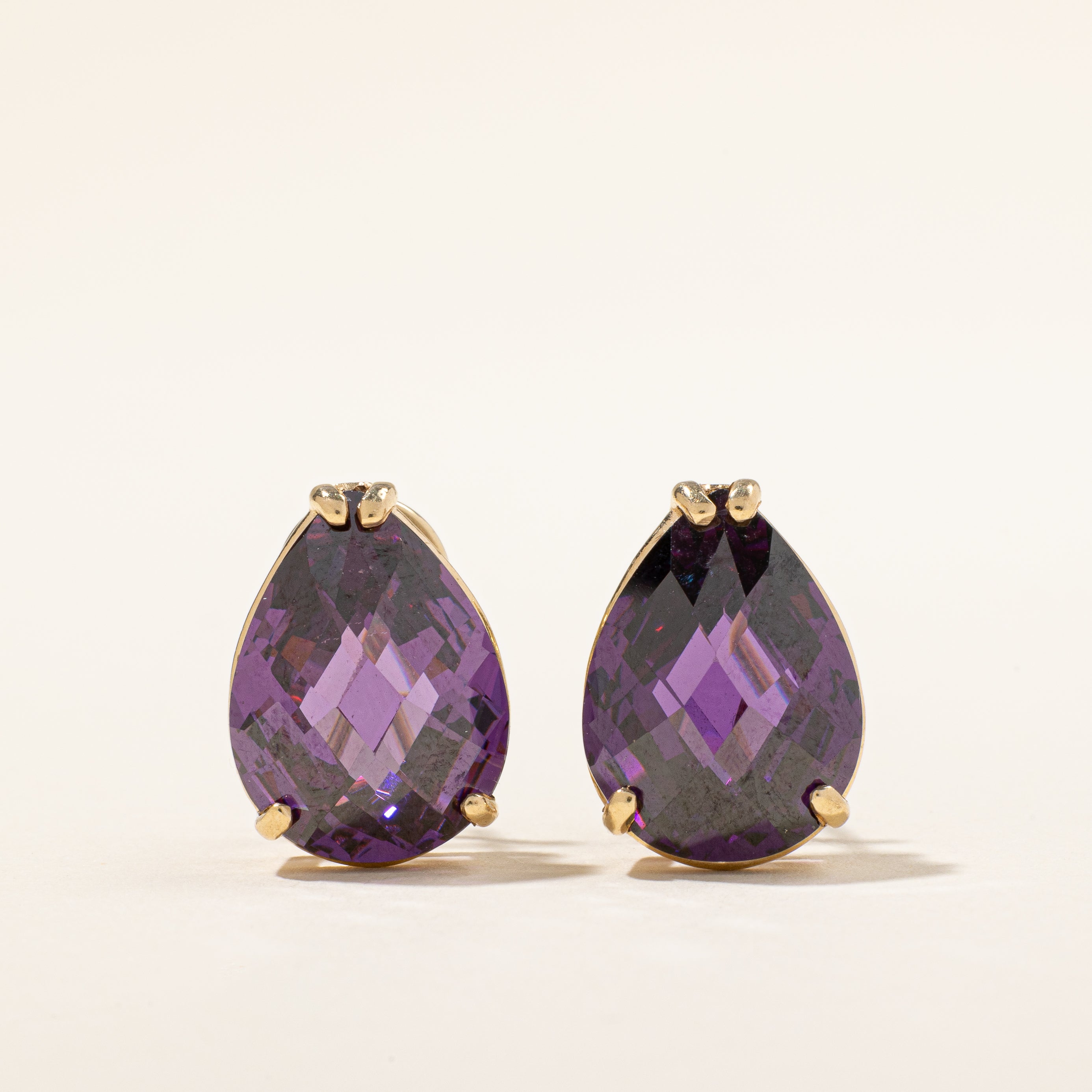 Pear Amethyst Earrings | 11.50ctw |