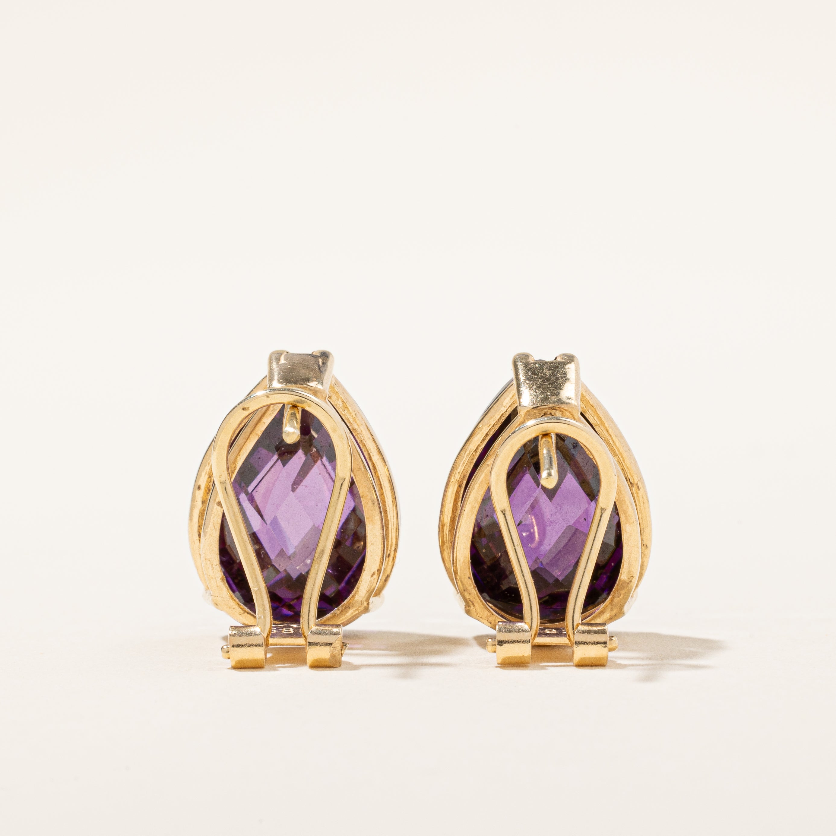 Pear Amethyst Earrings | 11.50ctw |