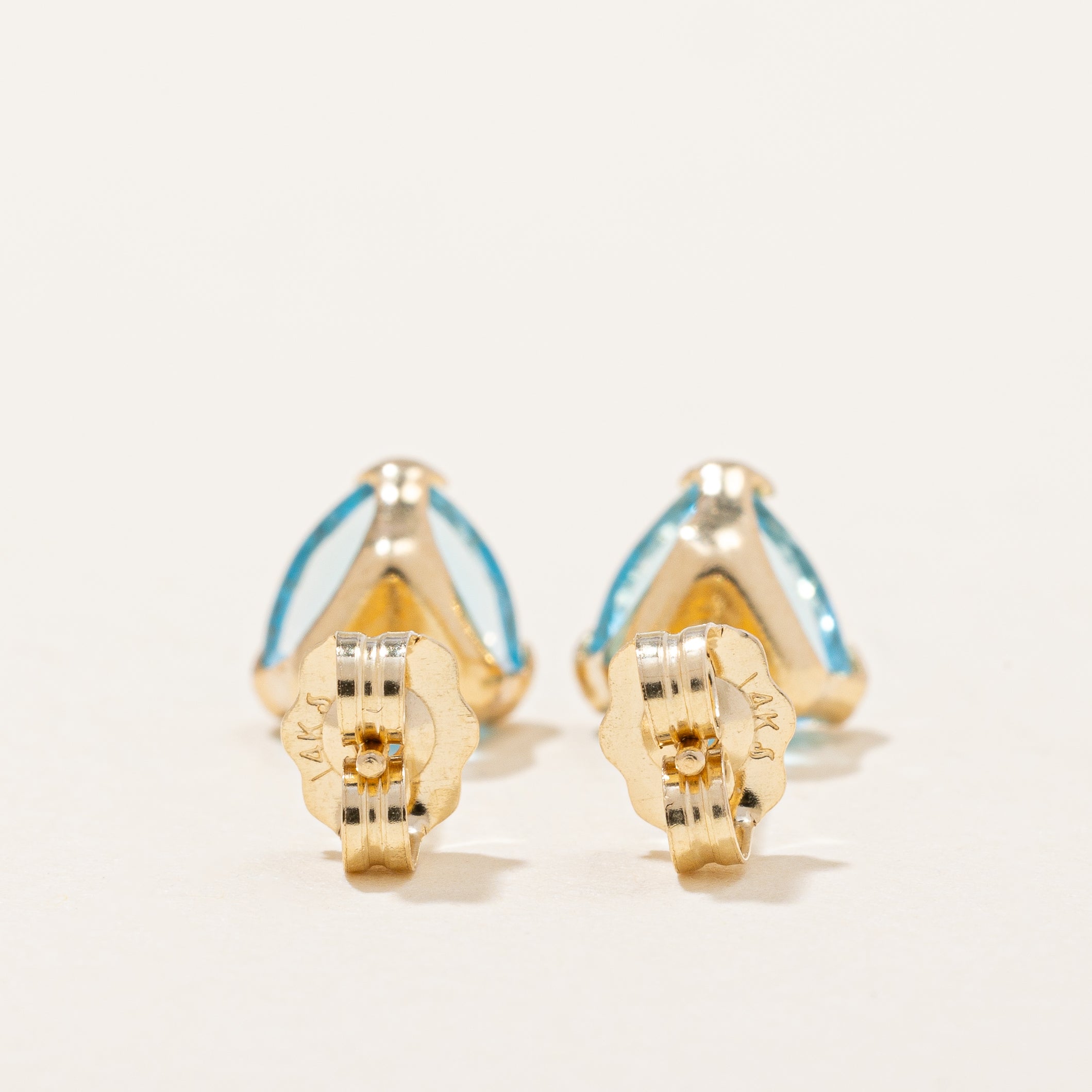 Blue Topaz Stud Earrings | 1.20ctw |