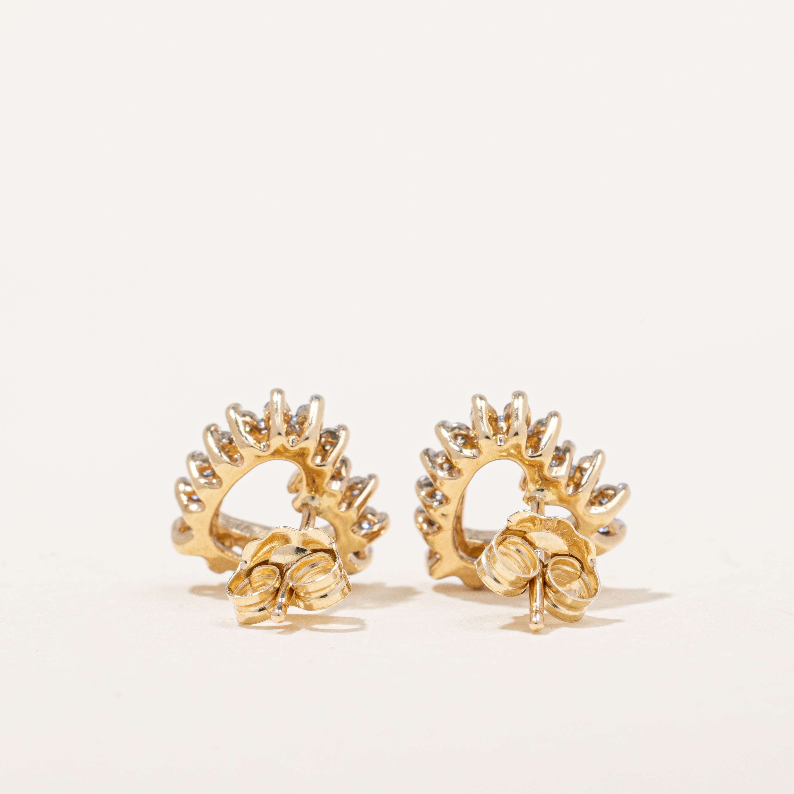 Boucles d'oreilles cœur en diamant | 0,16 ct |