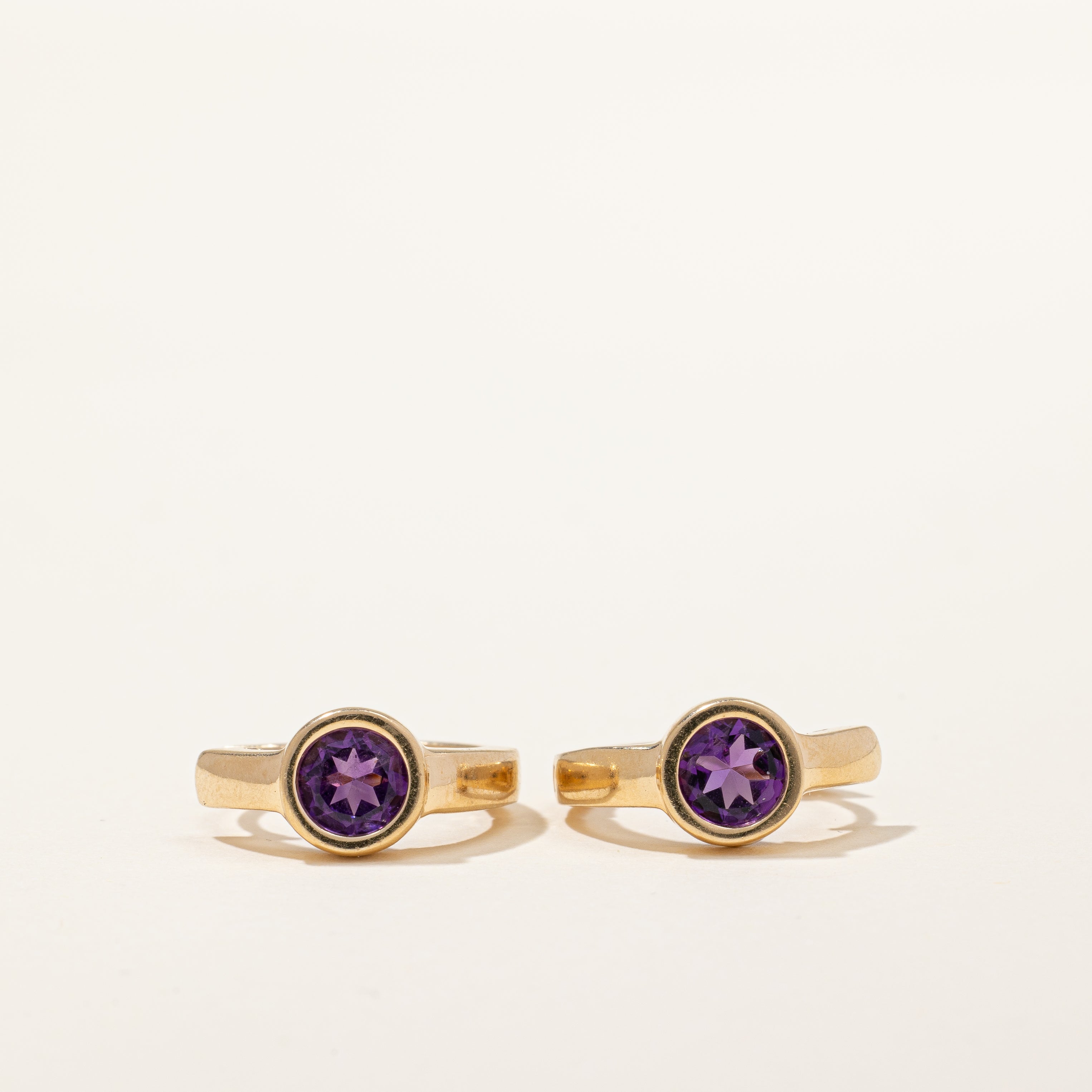 Boucles d'oreilles créoles en améthyste | 1,10 ct |