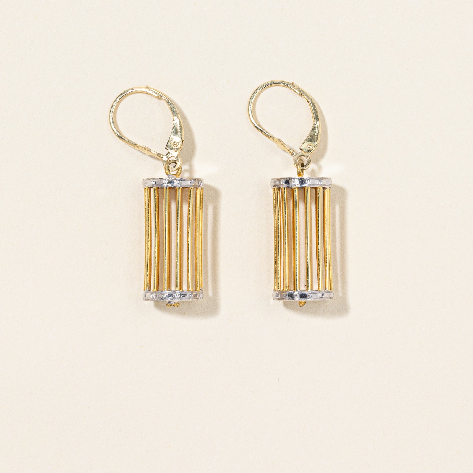 Boucles d'oreilles cage bicolores |