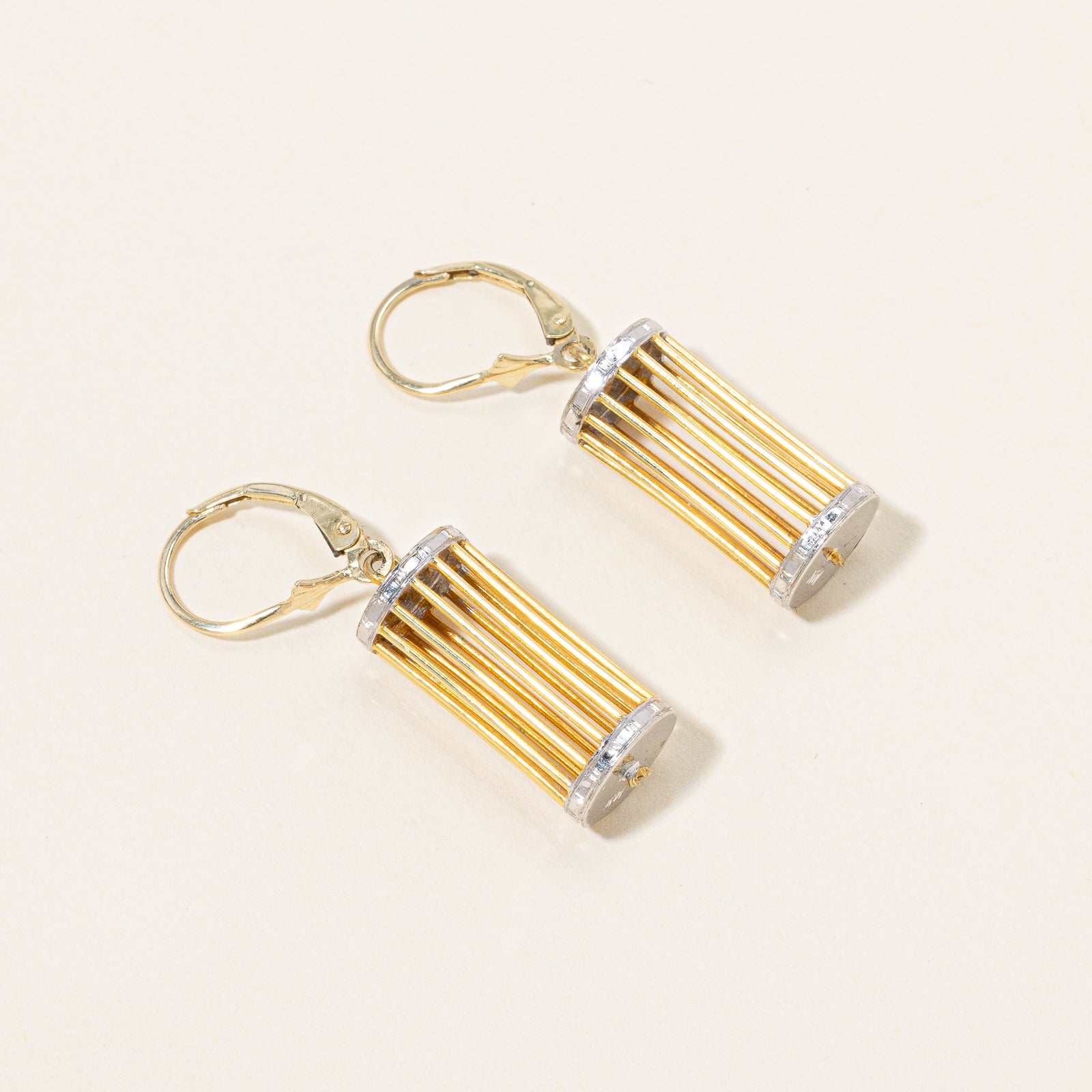 Boucles d'oreilles cage bicolores |