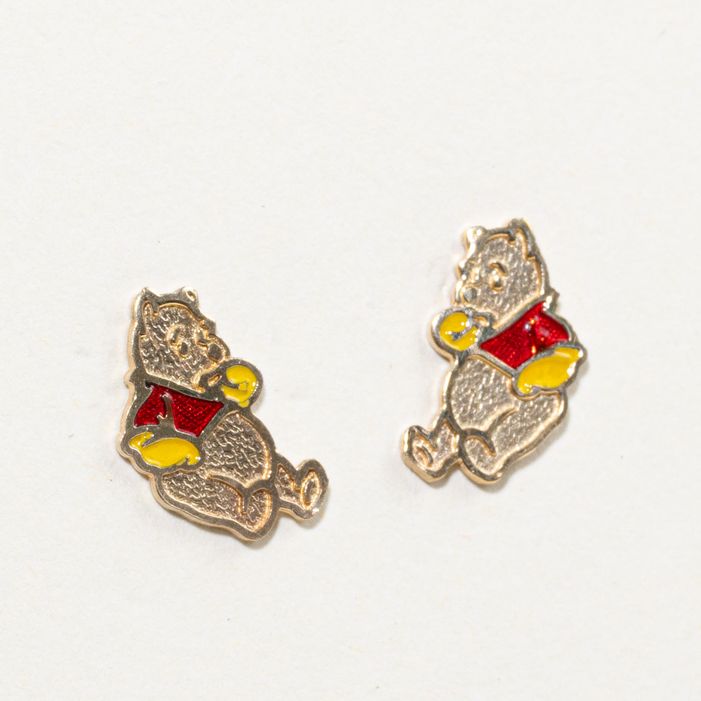 10K Winnie the Pooh Stud Earrings
