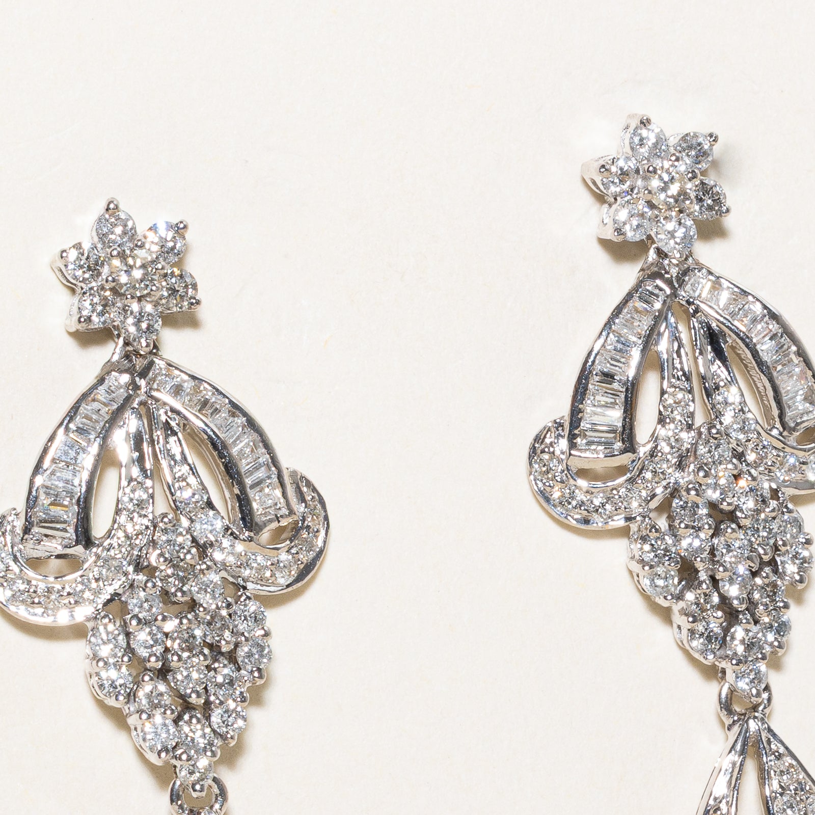 Diamond Ornate Drop Earrings | 1.92ctw