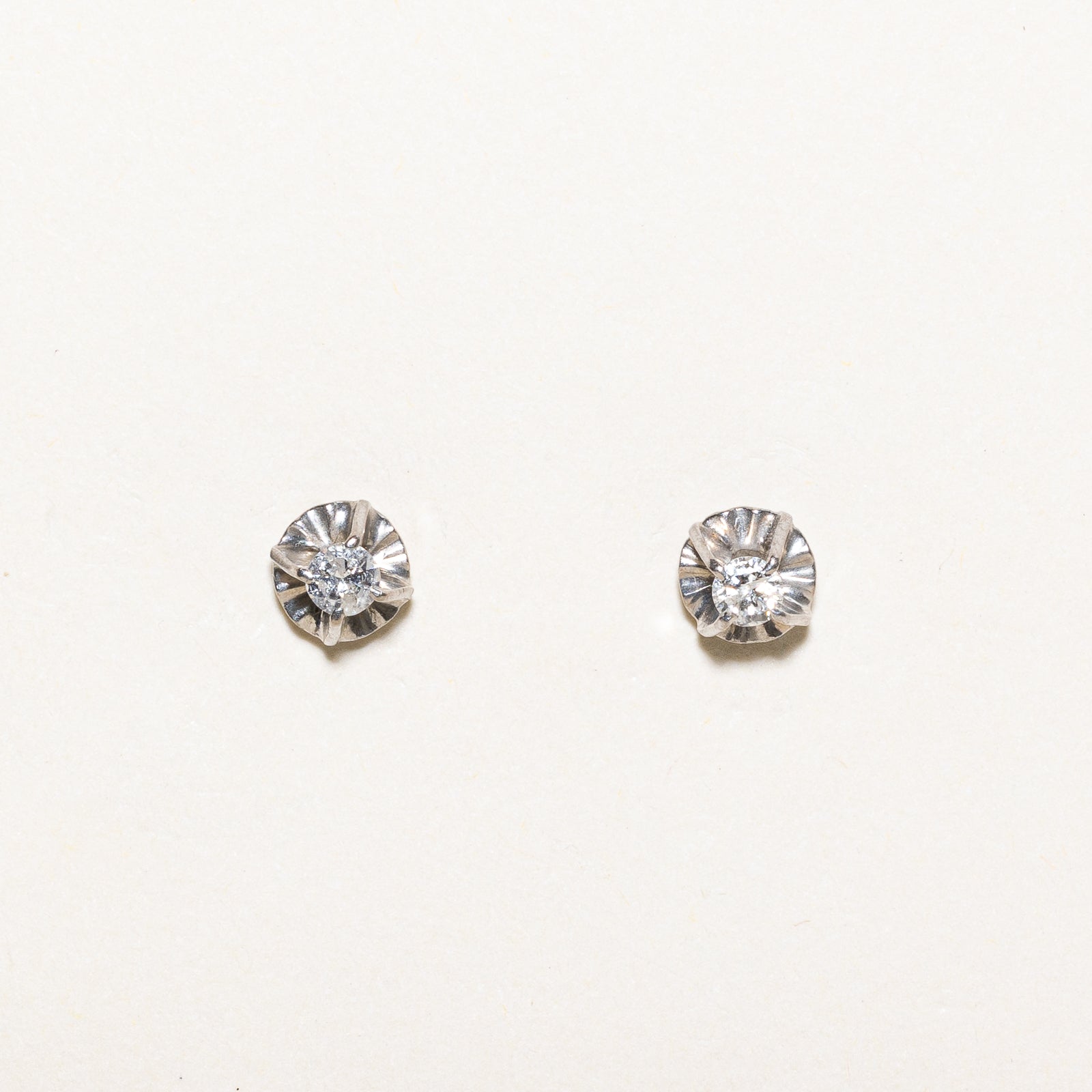 Illusion Set Diamond Stud Earrings | 0.17ctw