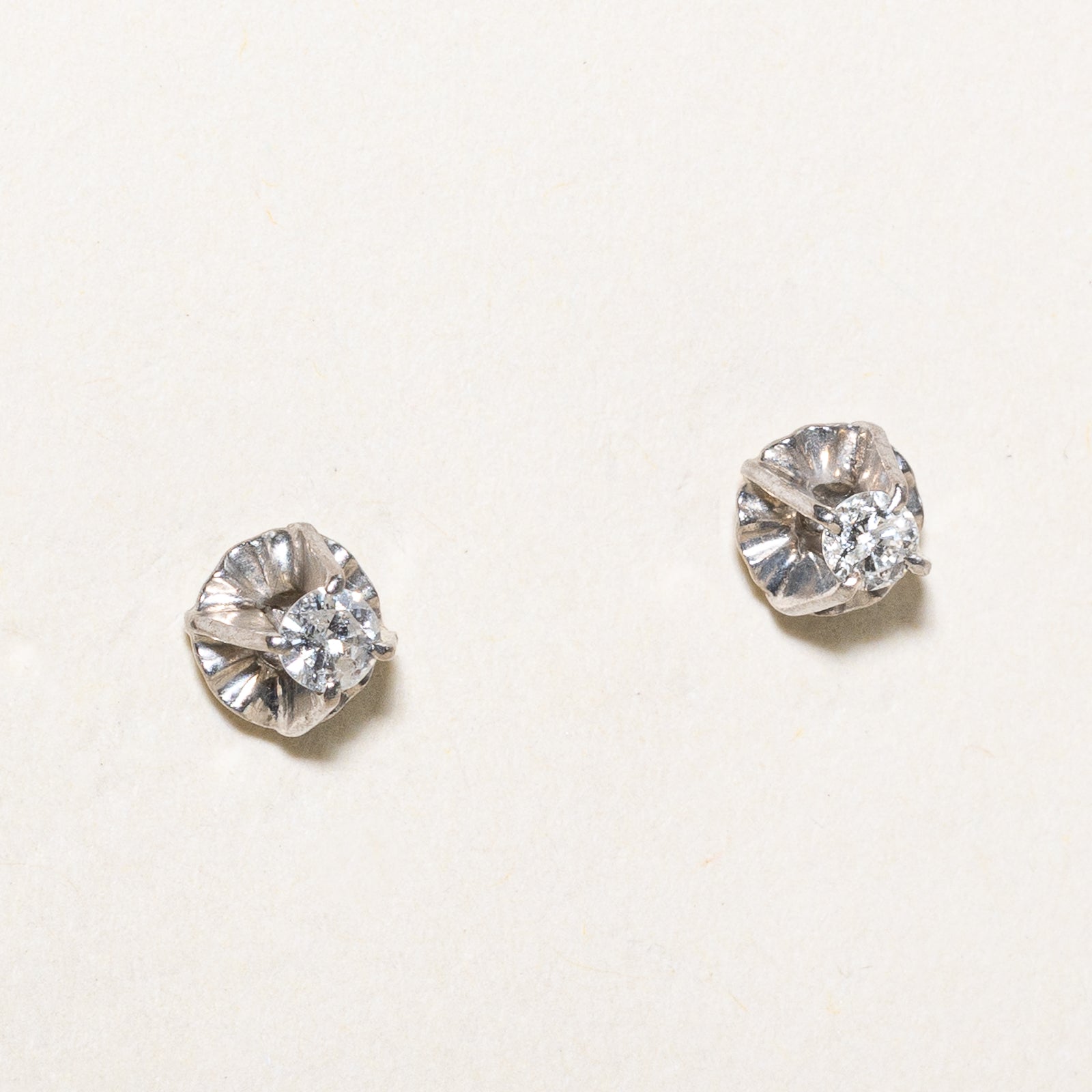 Illusion Set Diamond Stud Earrings | 0.17ctw