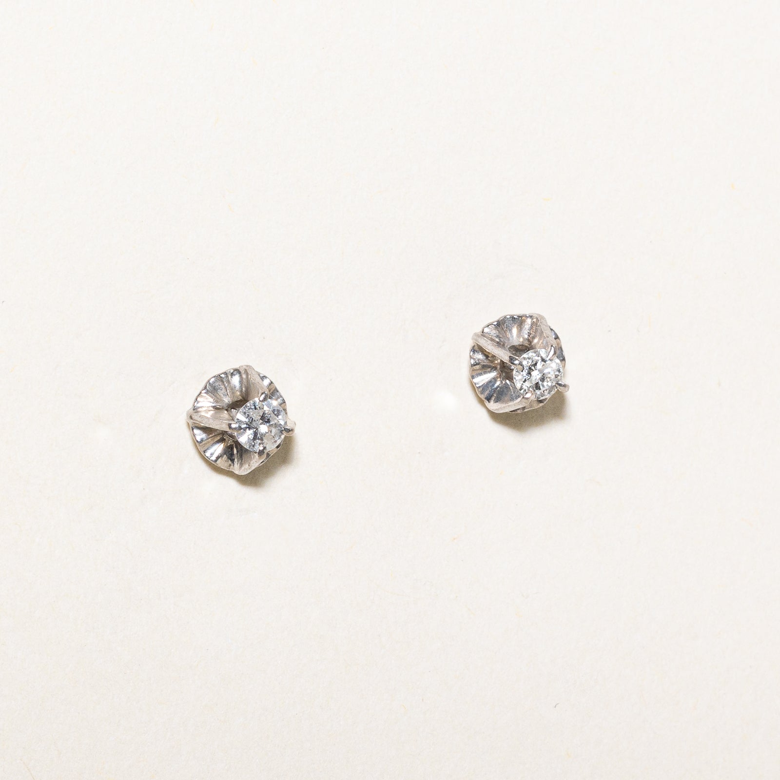 Illusion Set Diamond Stud Earrings | 0.17ctw