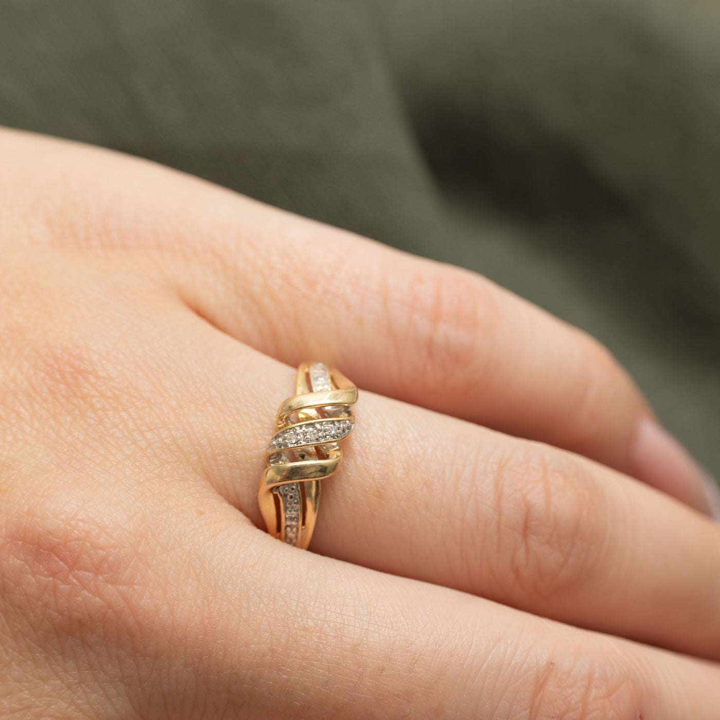 Diamond Openwork Twisted Ring | SZ 7.5