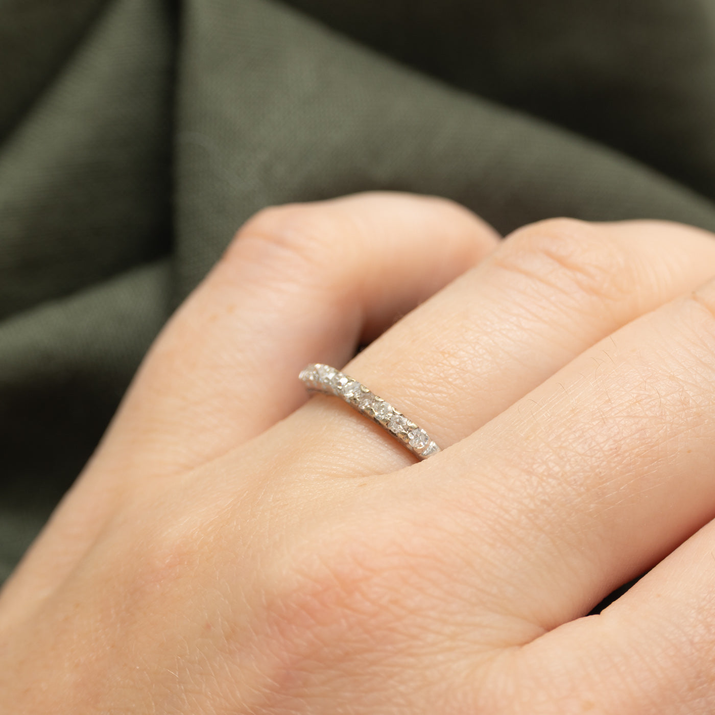 Platinum Semi Eternity Diamond Band | SZ 6.25