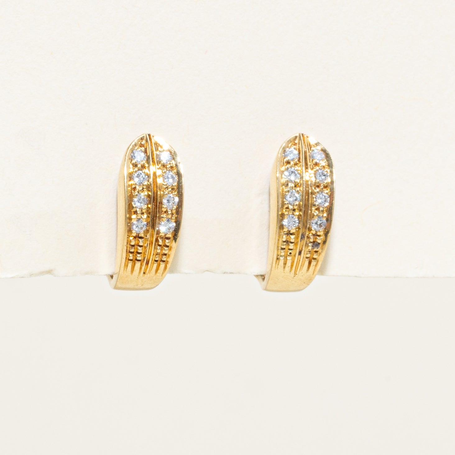 Diamond Column Clip On Earrings