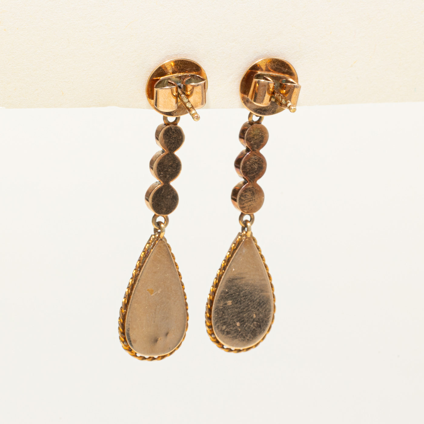 Rose Cut Garnet Rope Drop Earrings | 15.00ctw