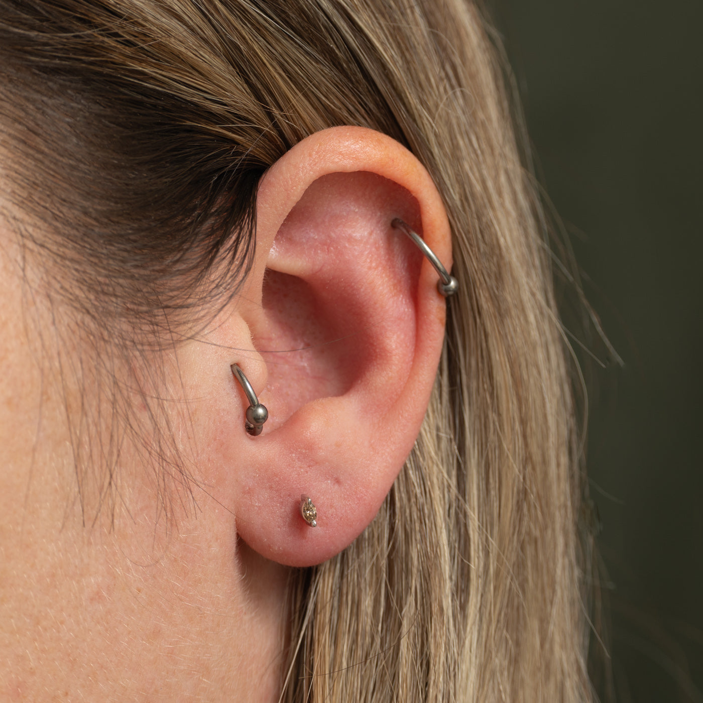 Marquise Cut Diamond Petite Stud Earrings