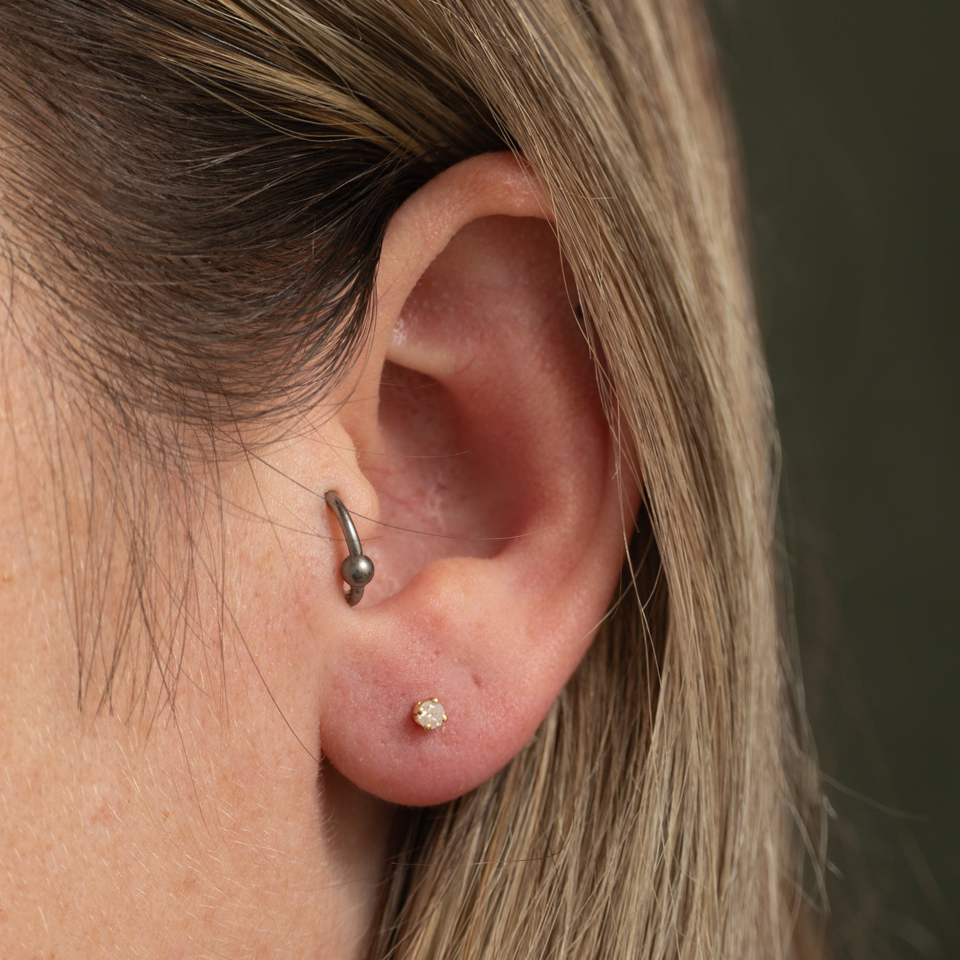 Boucles d'oreilles solitaire en diamant