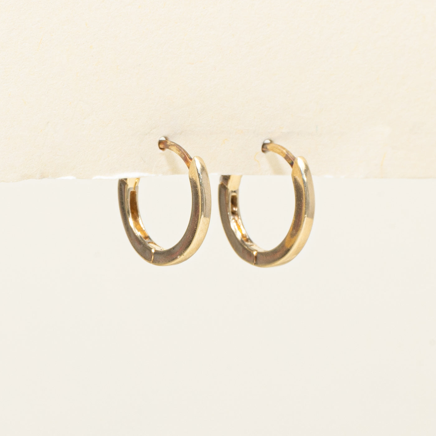 Single Diamond Huggie Earrings