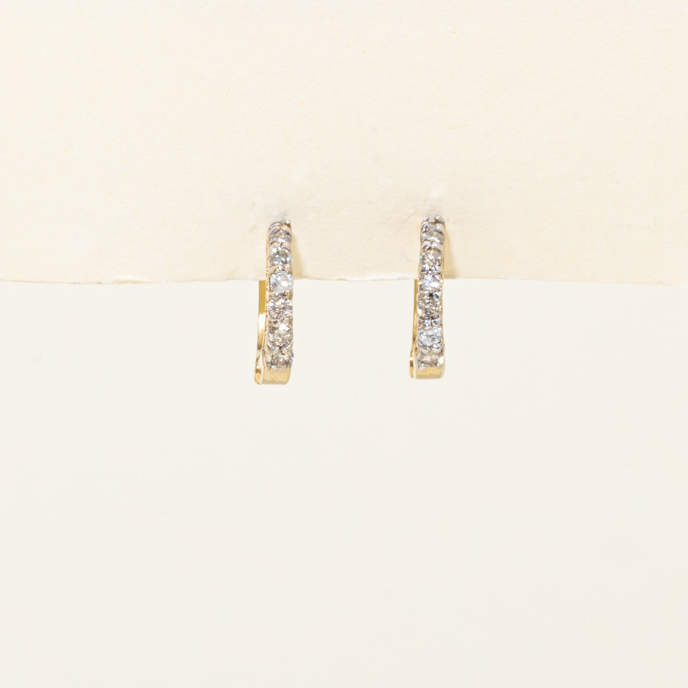 Diamond Huggie Earrings