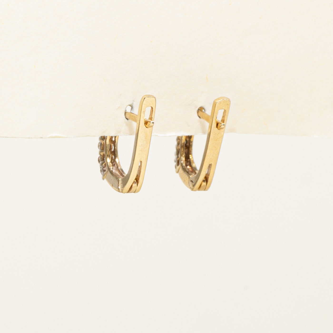 Diamond Huggie Earrings
