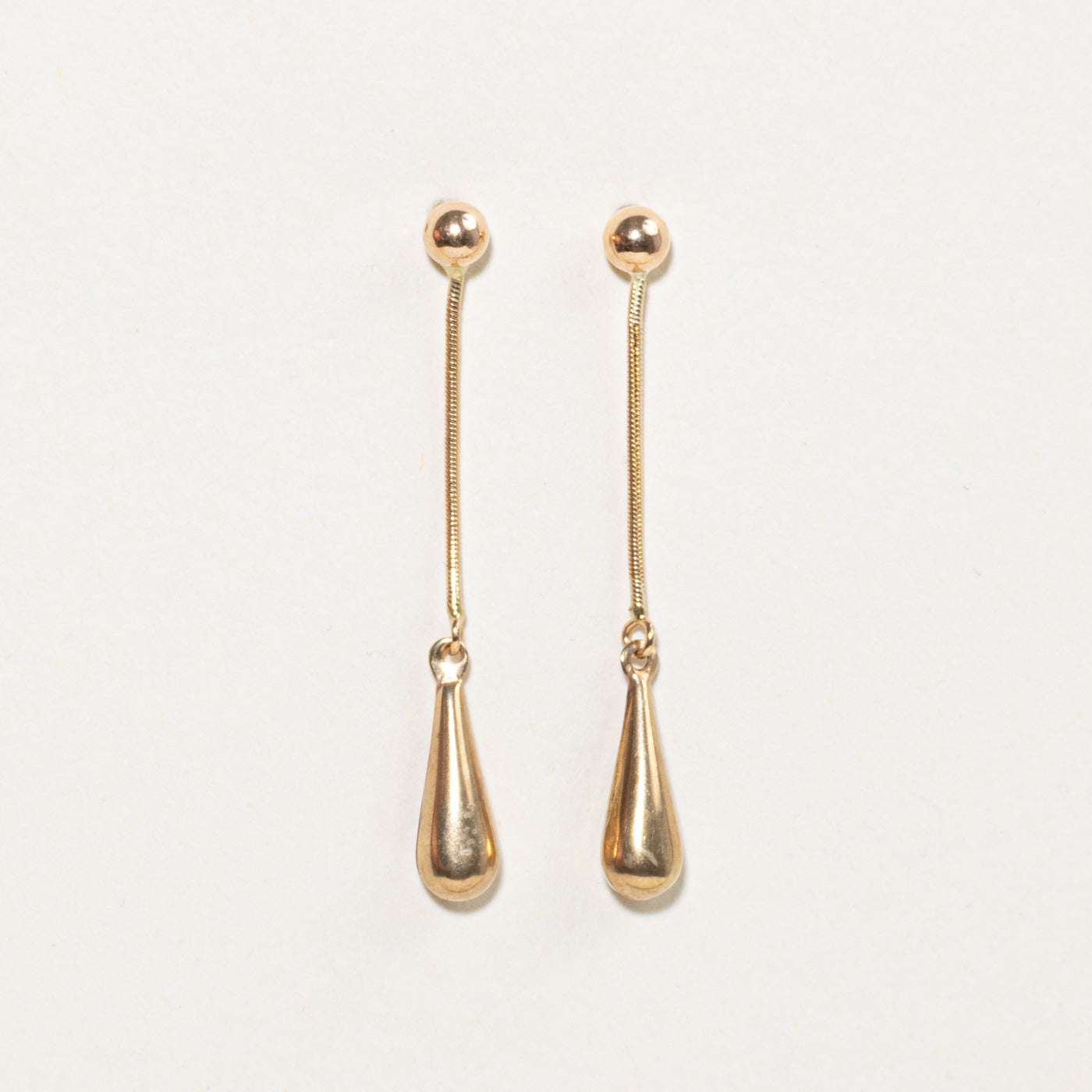 10k Yellow Gold Drop Earrings