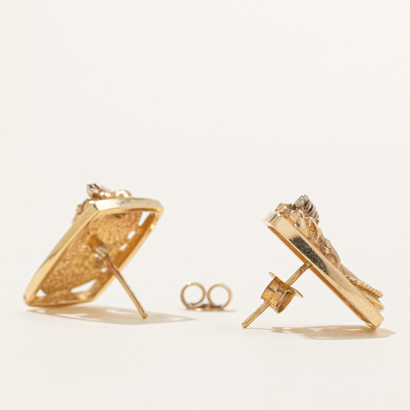 Diamond Portrait Stud Earrings