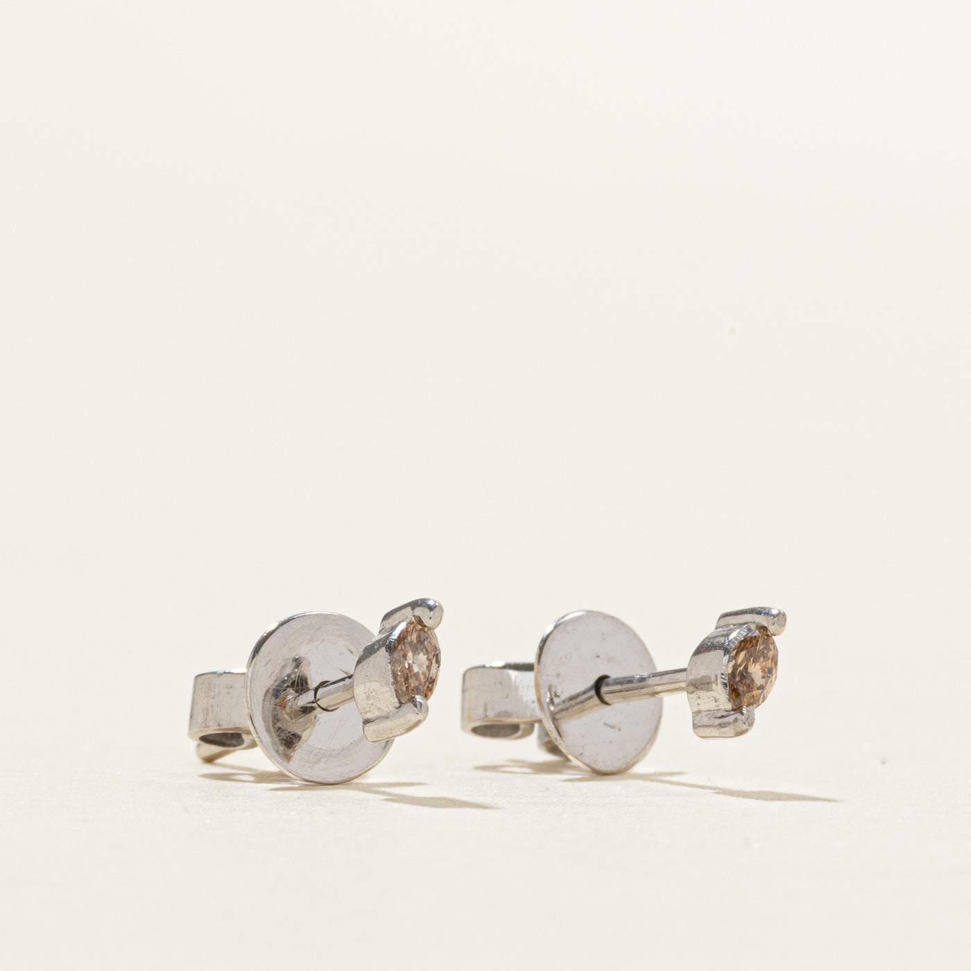 Marquise Cut Diamond Petite Stud Earrings