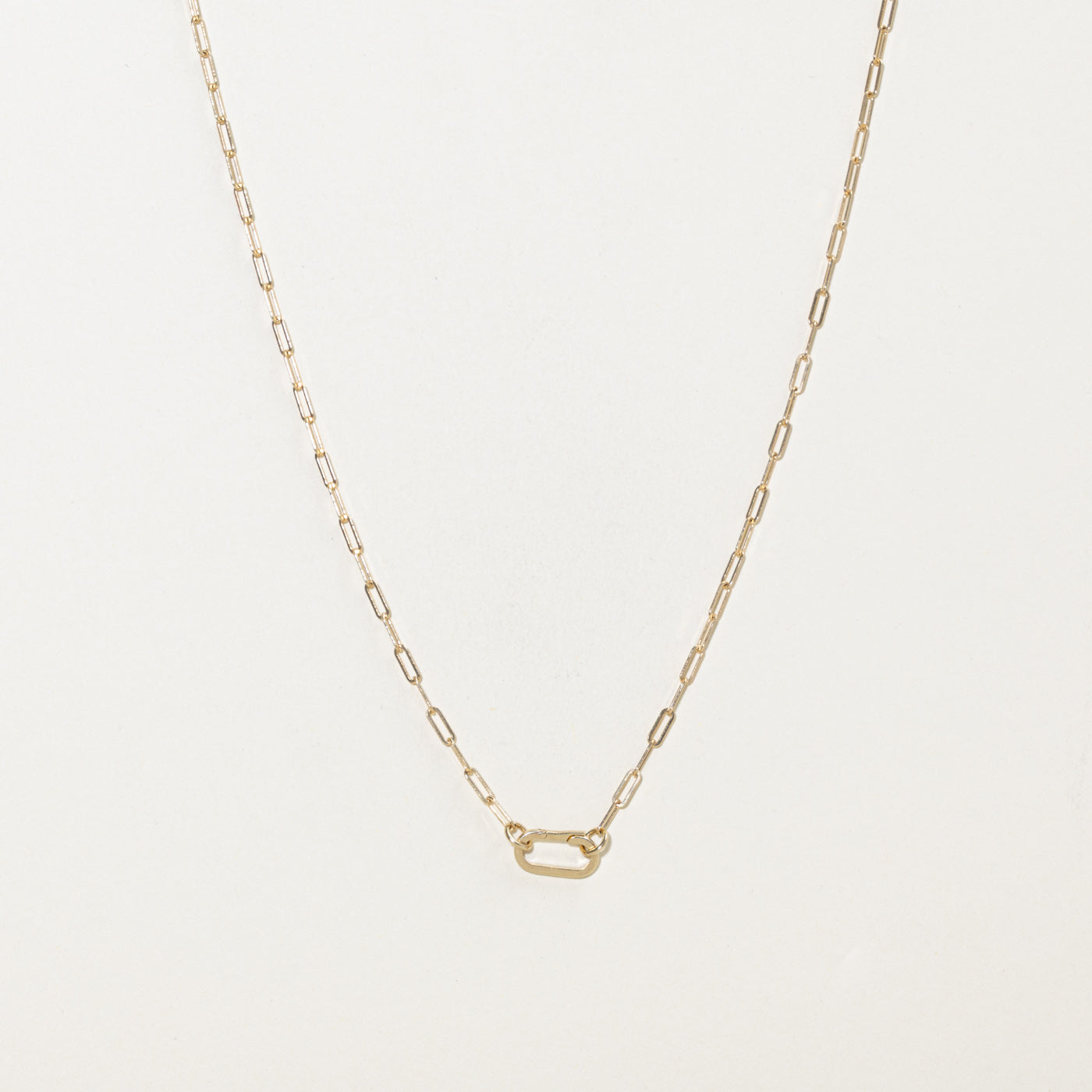 '100 Ways' 14k Yellow Gold Paperclip Charm Necklace | 21"