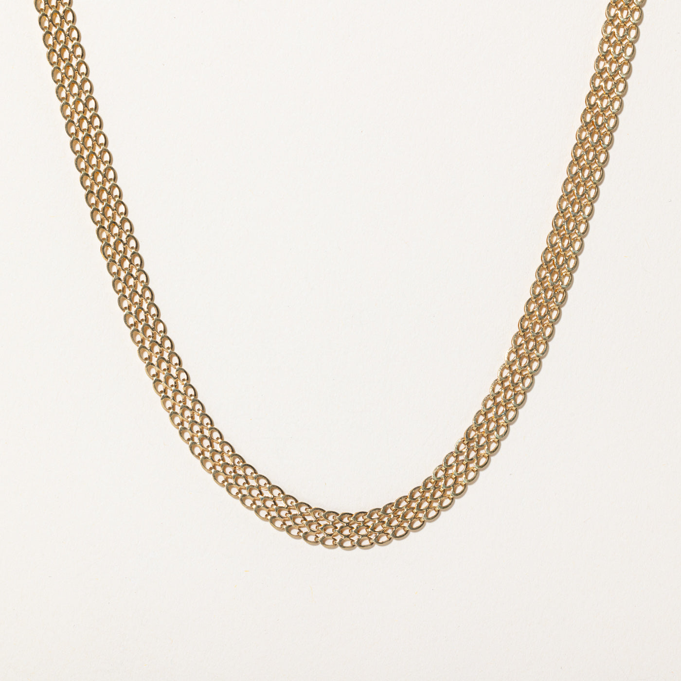 Italian 10k Yellow Gold Mesh Chain | 17" |