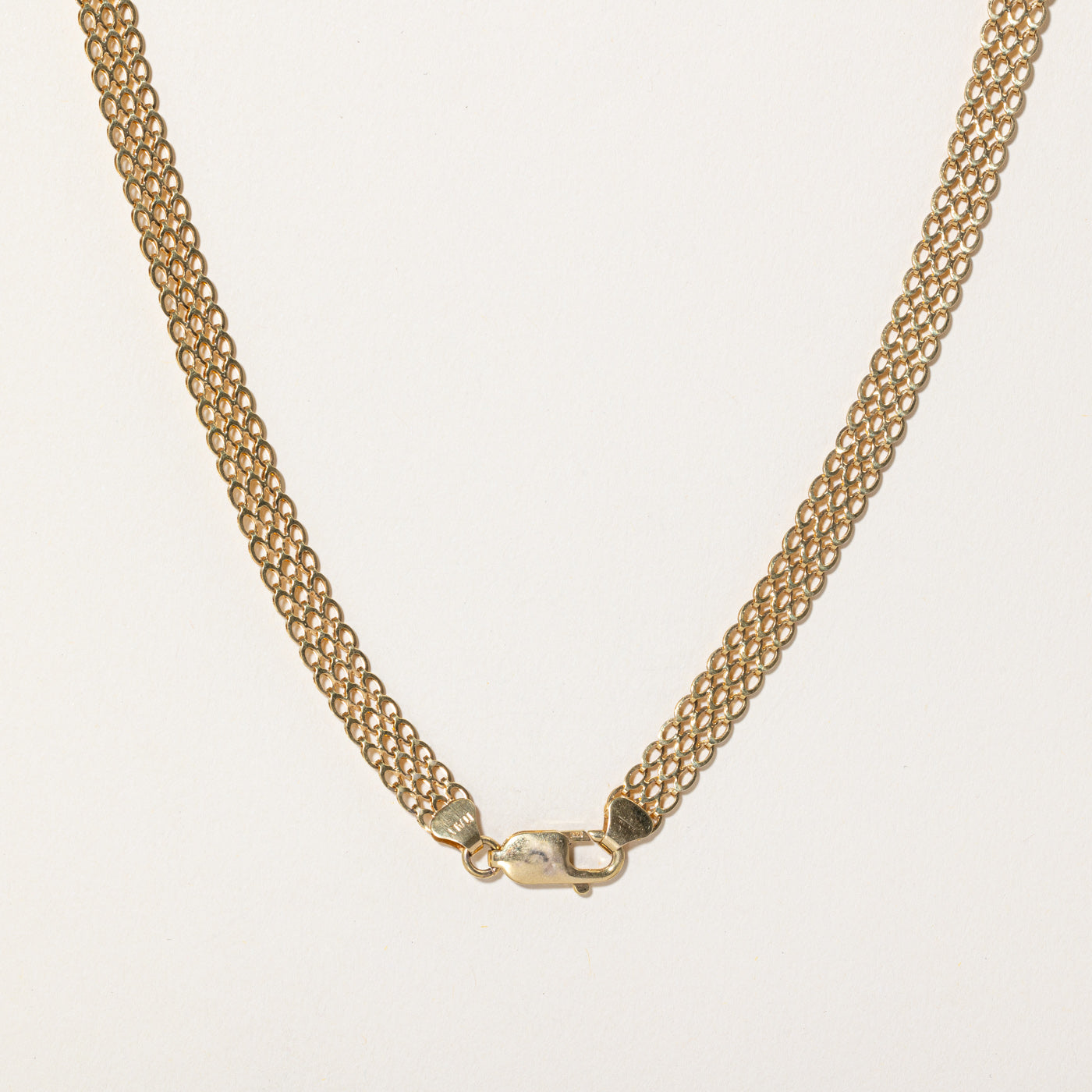 Italian 10k Yellow Gold Mesh Chain | 17" |