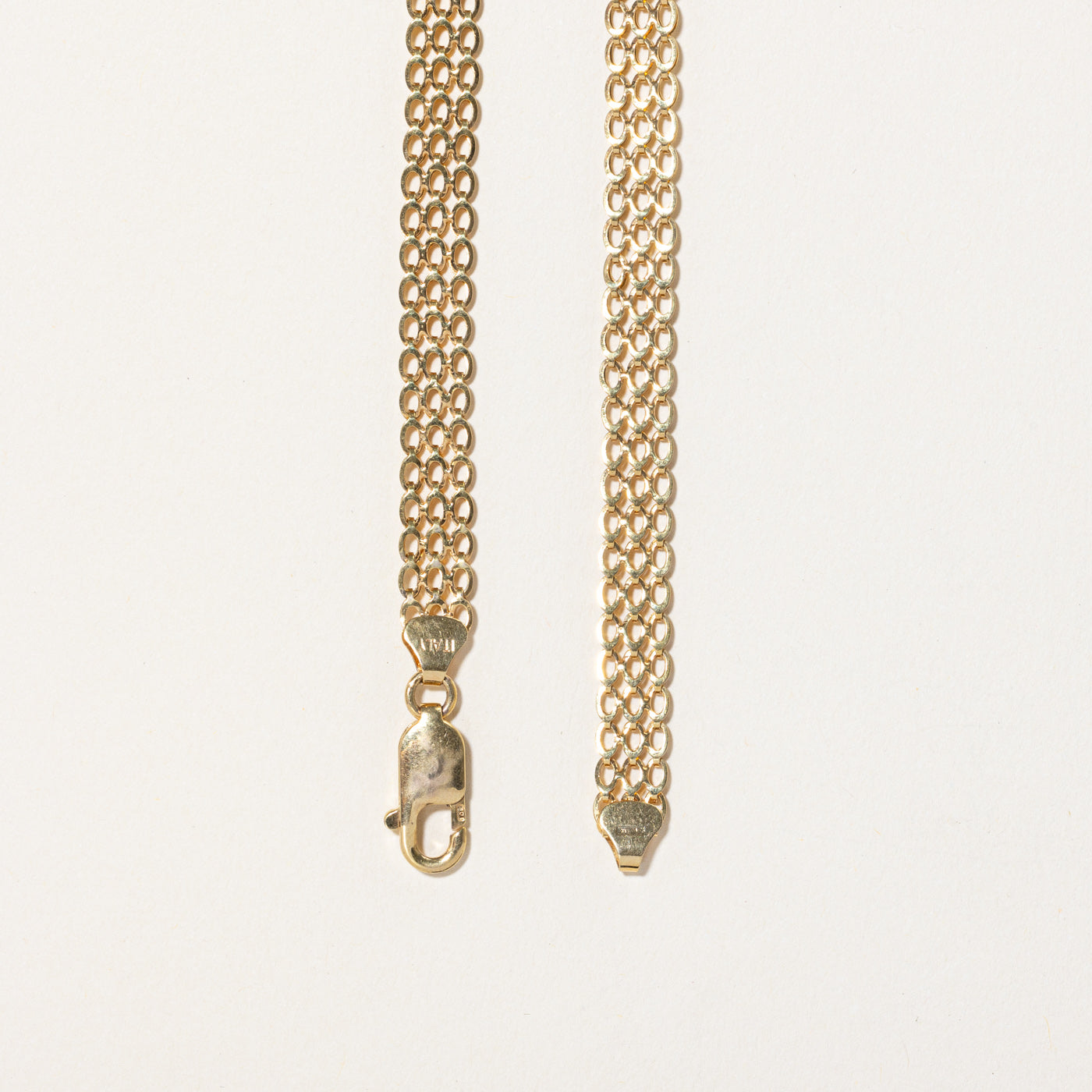 Italian 10k Yellow Gold Mesh Chain | 17" |