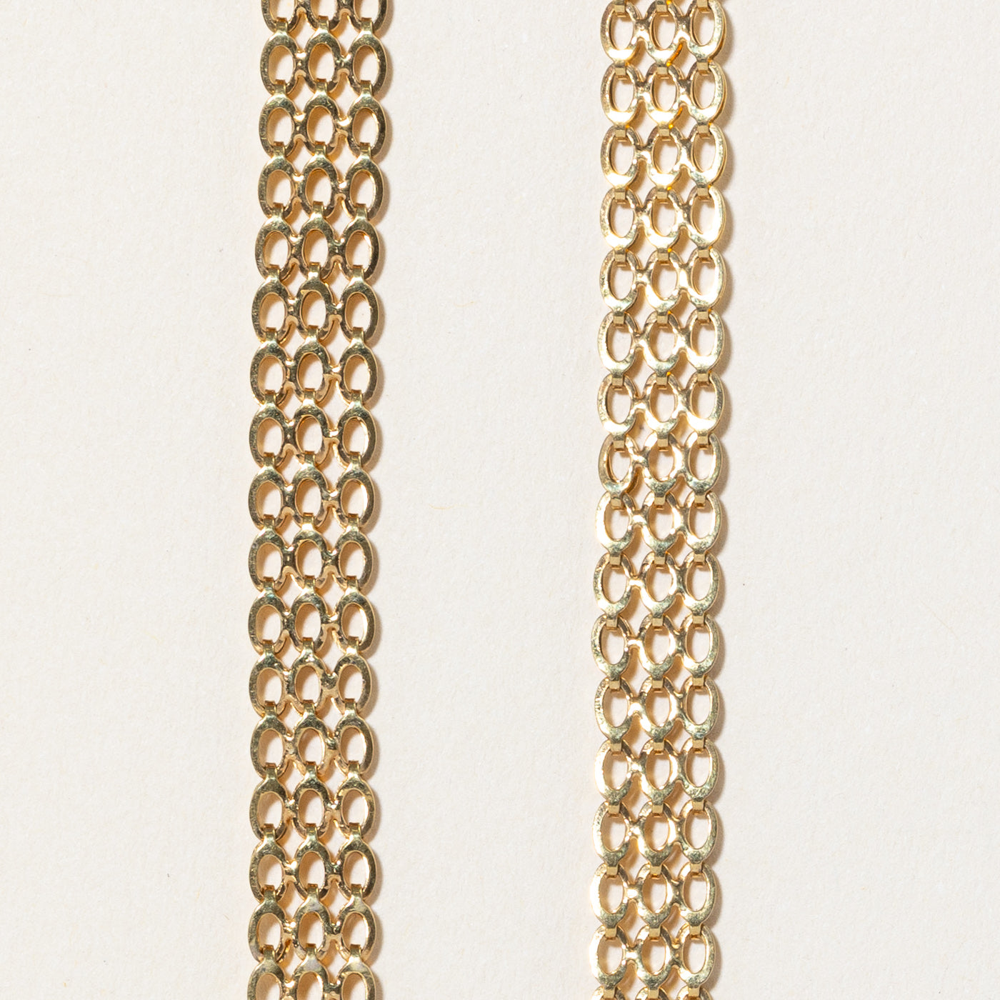 Italian 10k Yellow Gold Mesh Chain | 17" |