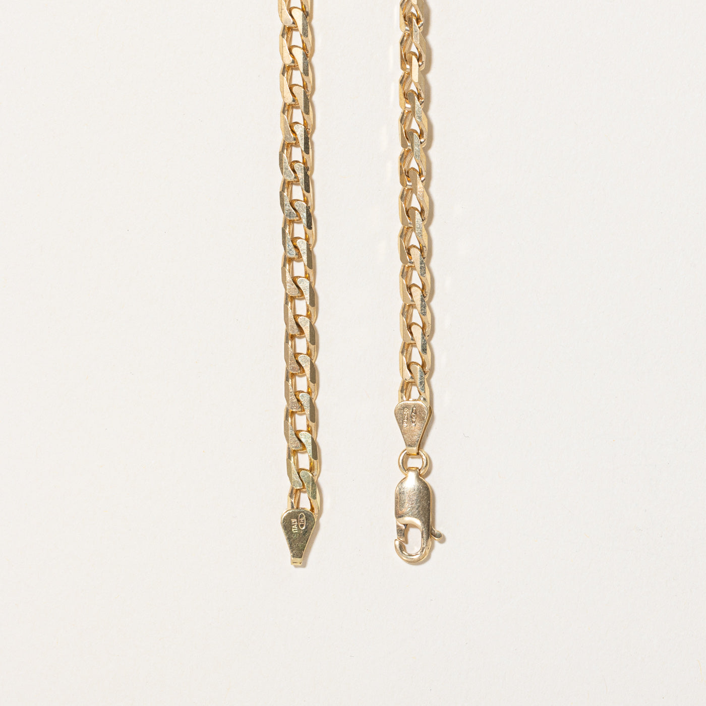 Chaîne gourmette en or jaune 18 carats | 19" |