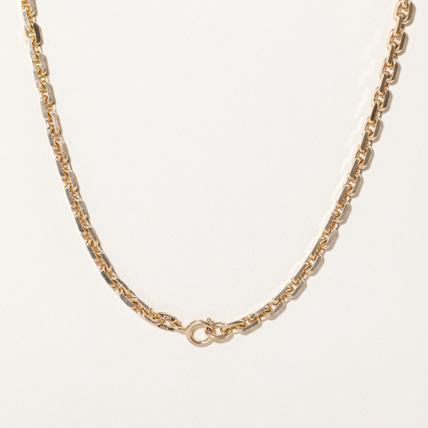 15k Yellow Gold Knife Edge Cable Chain | 24" |