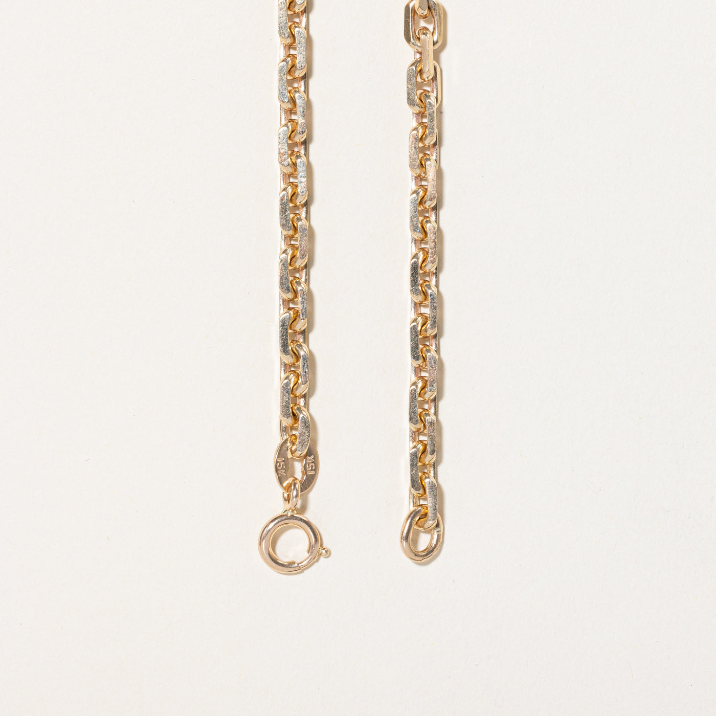15k Yellow Gold Knife Edge Cable Chain | 24" |