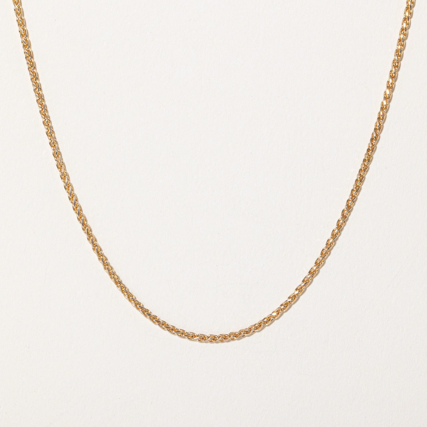 Chaîne blé en or jaune 10 carats | 18 pouces |