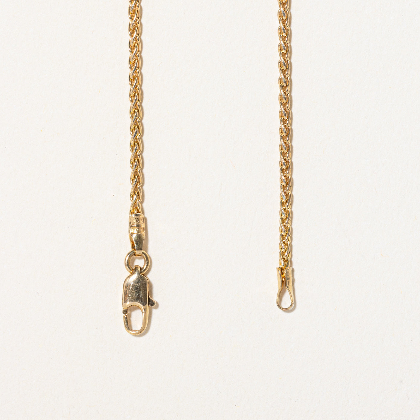Chaîne blé en or jaune 10 carats | 18 pouces |