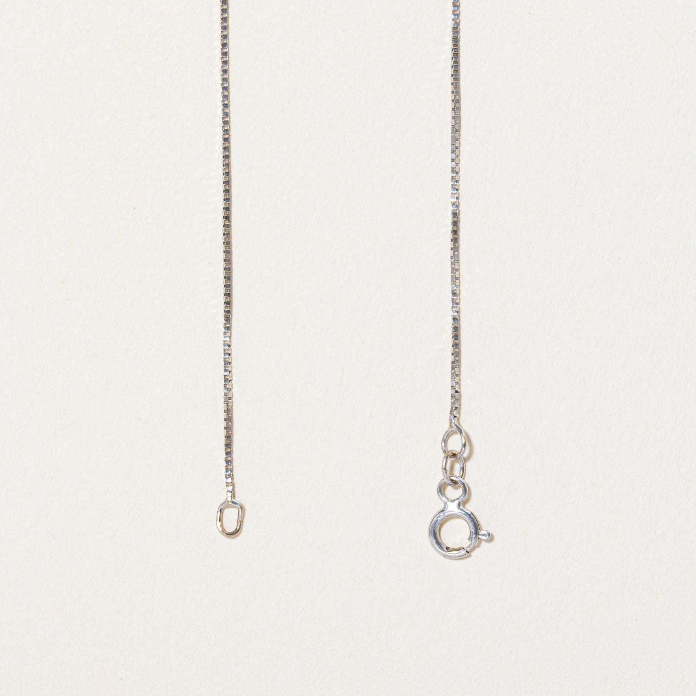 14k White Gold Box Link Chain | 19" |