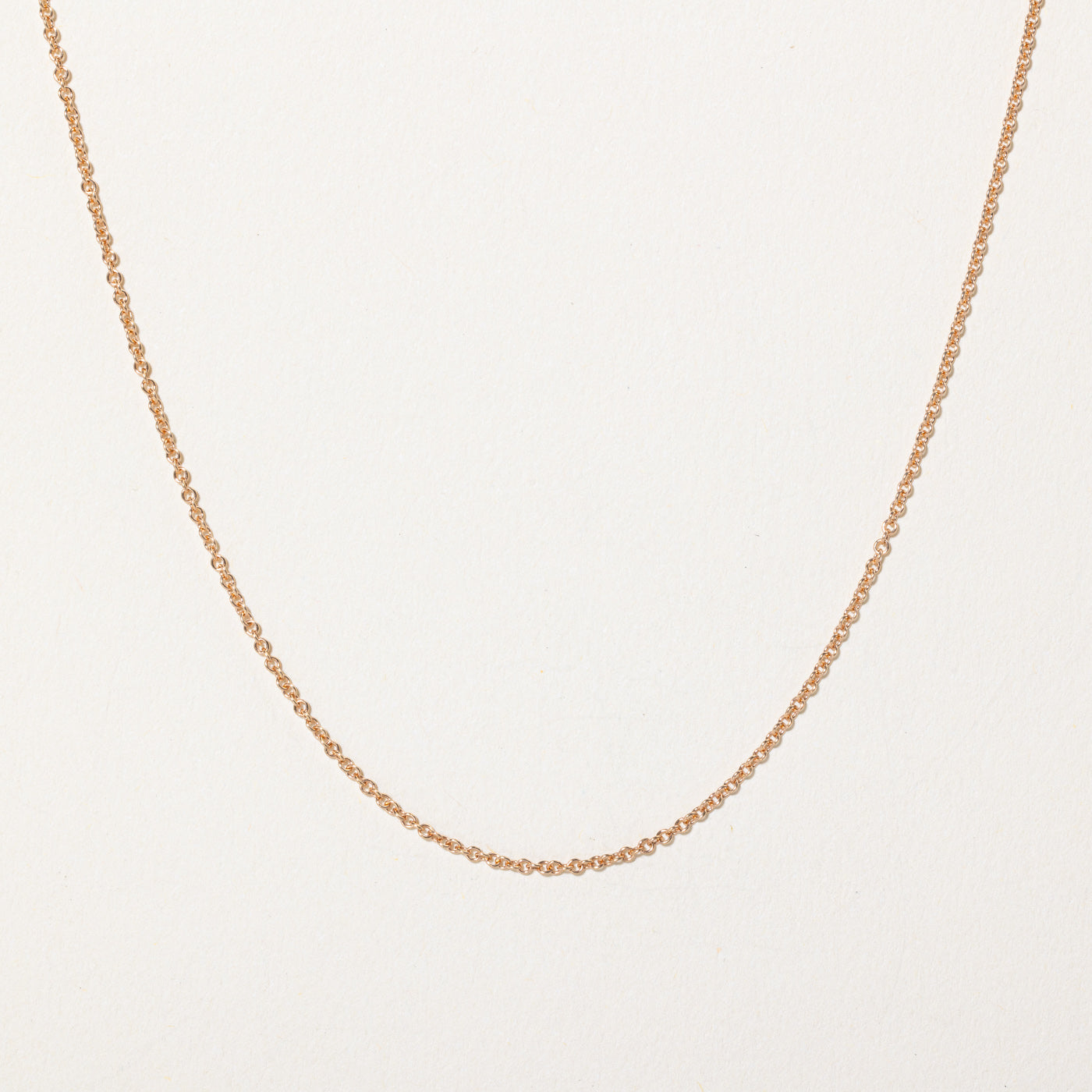 14k Rose Gold Rolo Link Chain | 18", 20" |