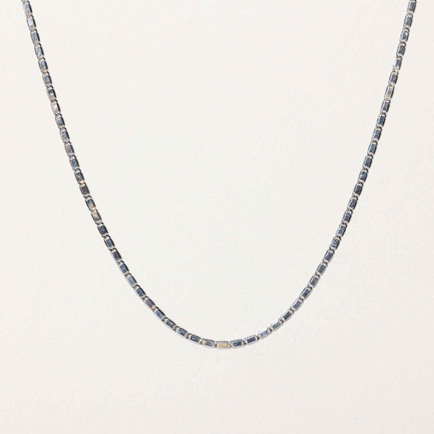 18k White Gold Modified Anchor Chain | 16" |