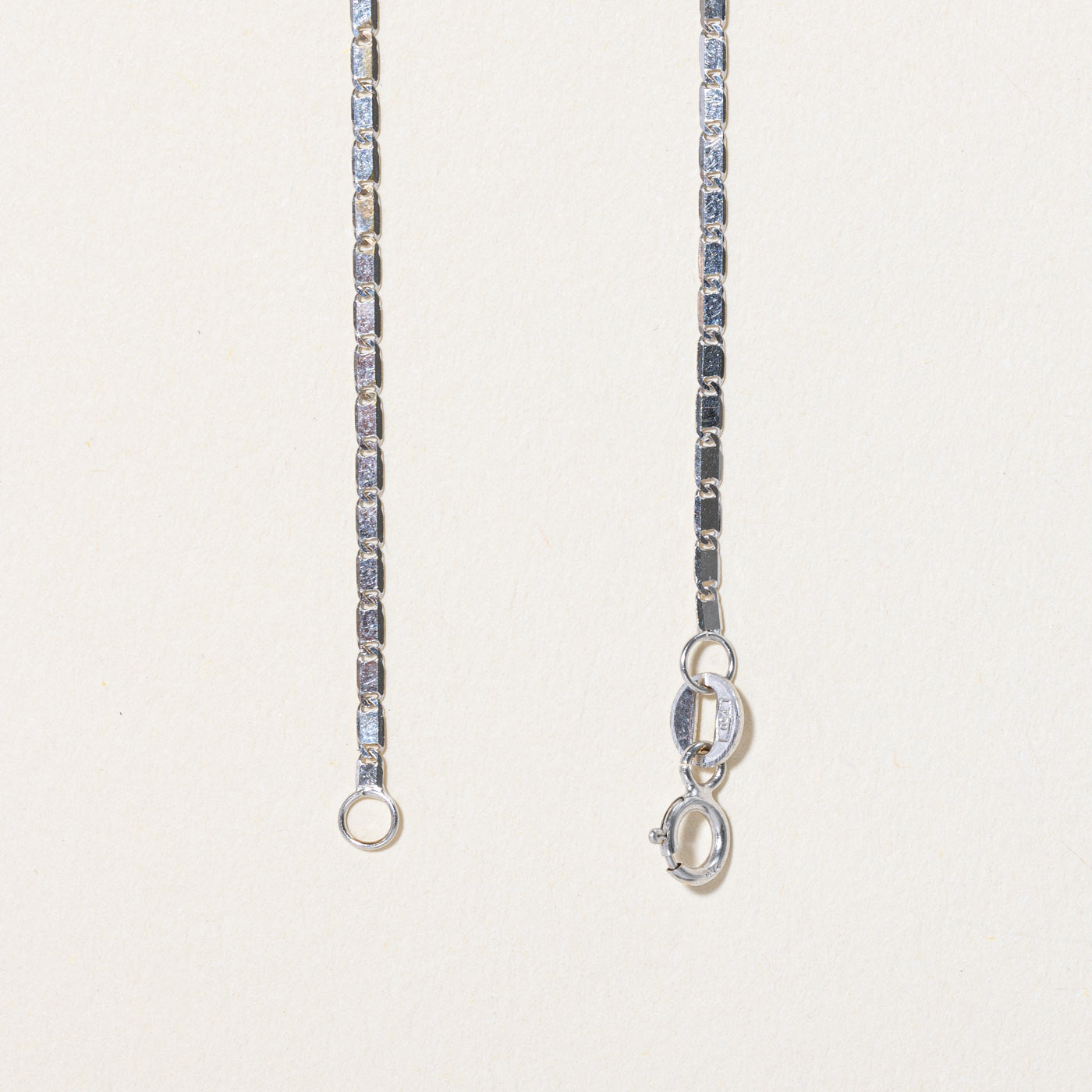 18k White Gold Modified Anchor Chain | 16" |