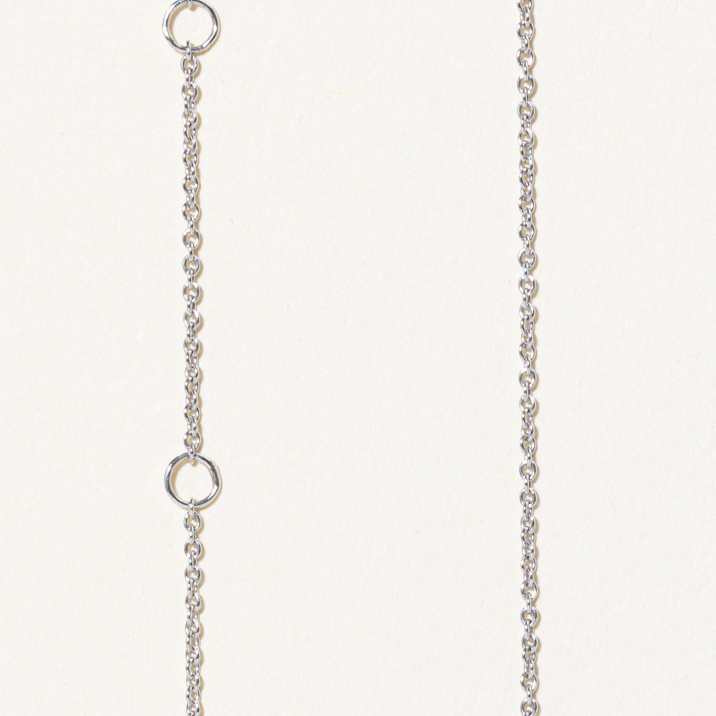 Chaîne à maillons rolo en or blanc 10 carats | 17"-18" |