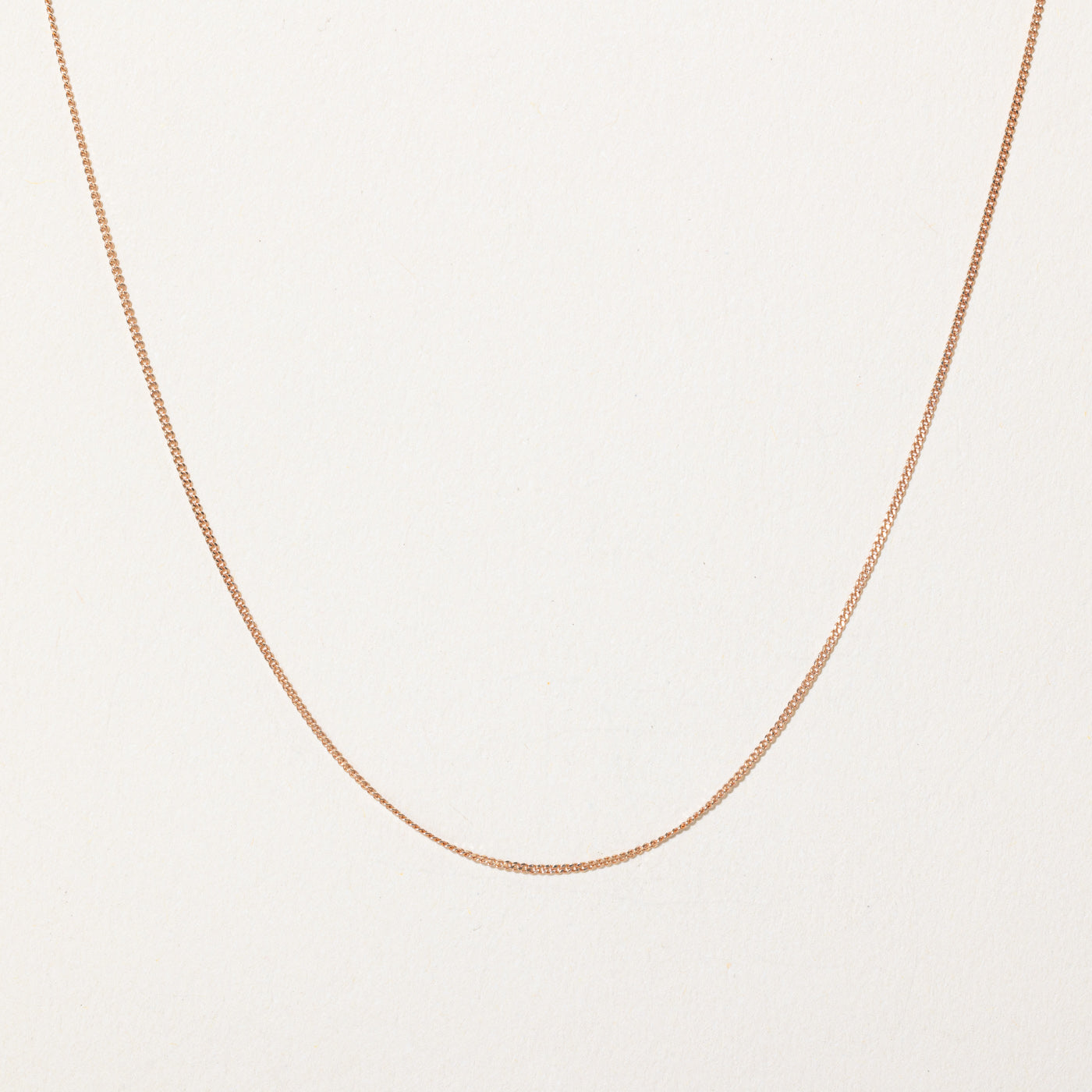 Chaîne à maillons gourmette en or rose 10 carats | 45,7 cm |