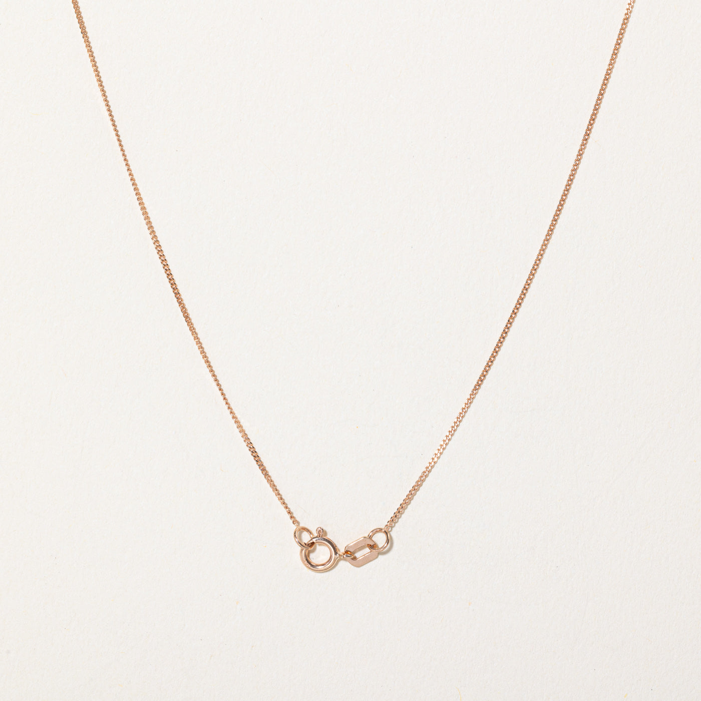 Chaîne à maillons gourmette en or rose 10 carats | 45,7 cm |