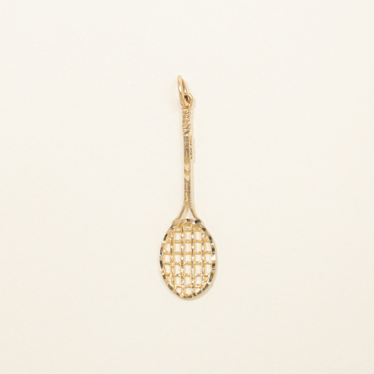 10k Yellow Gold Tennis Racket Charm