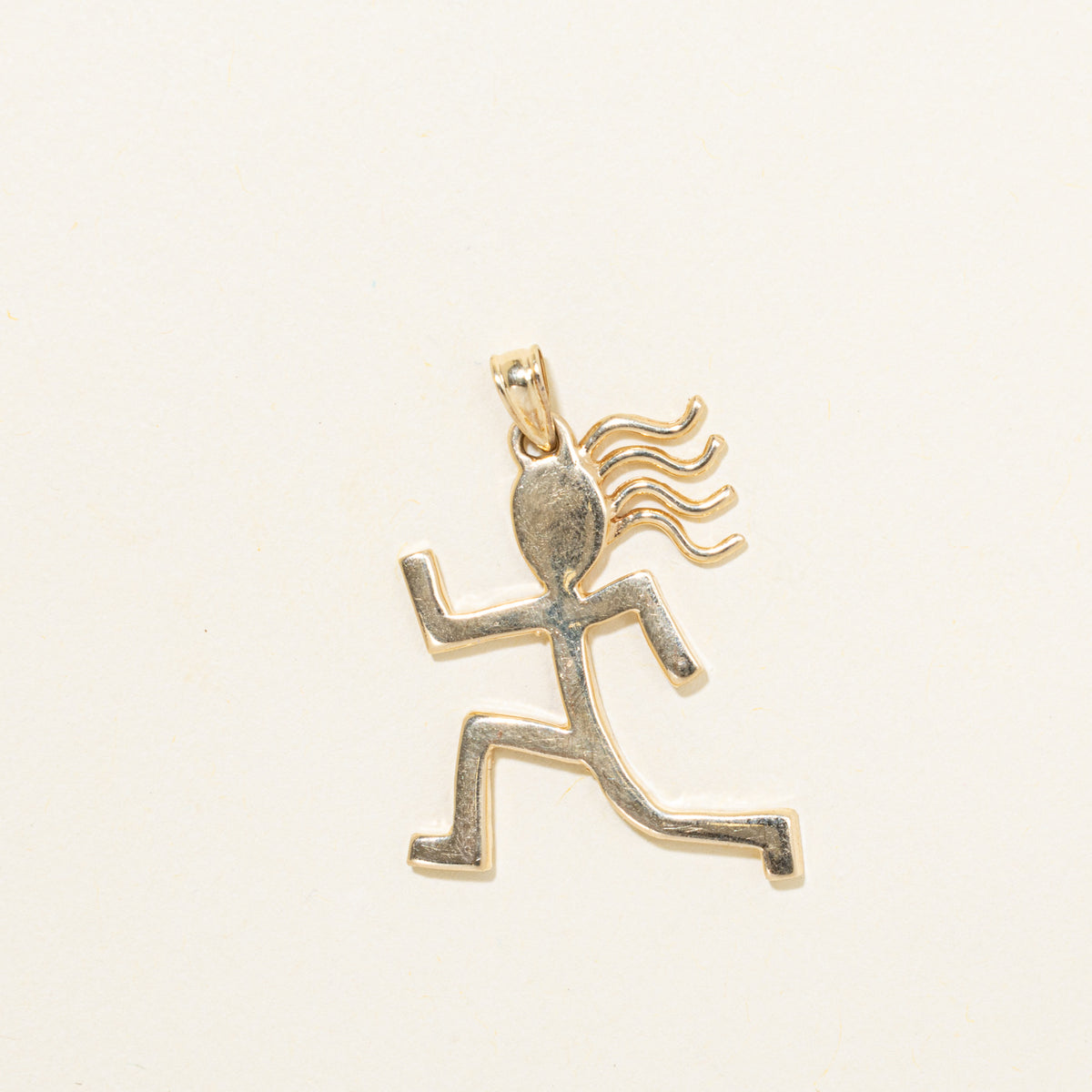 14k Yellow Gold Runner Pendant