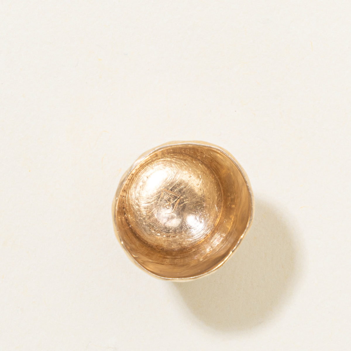 9k Yellow Gold Engraved Floral Thimble