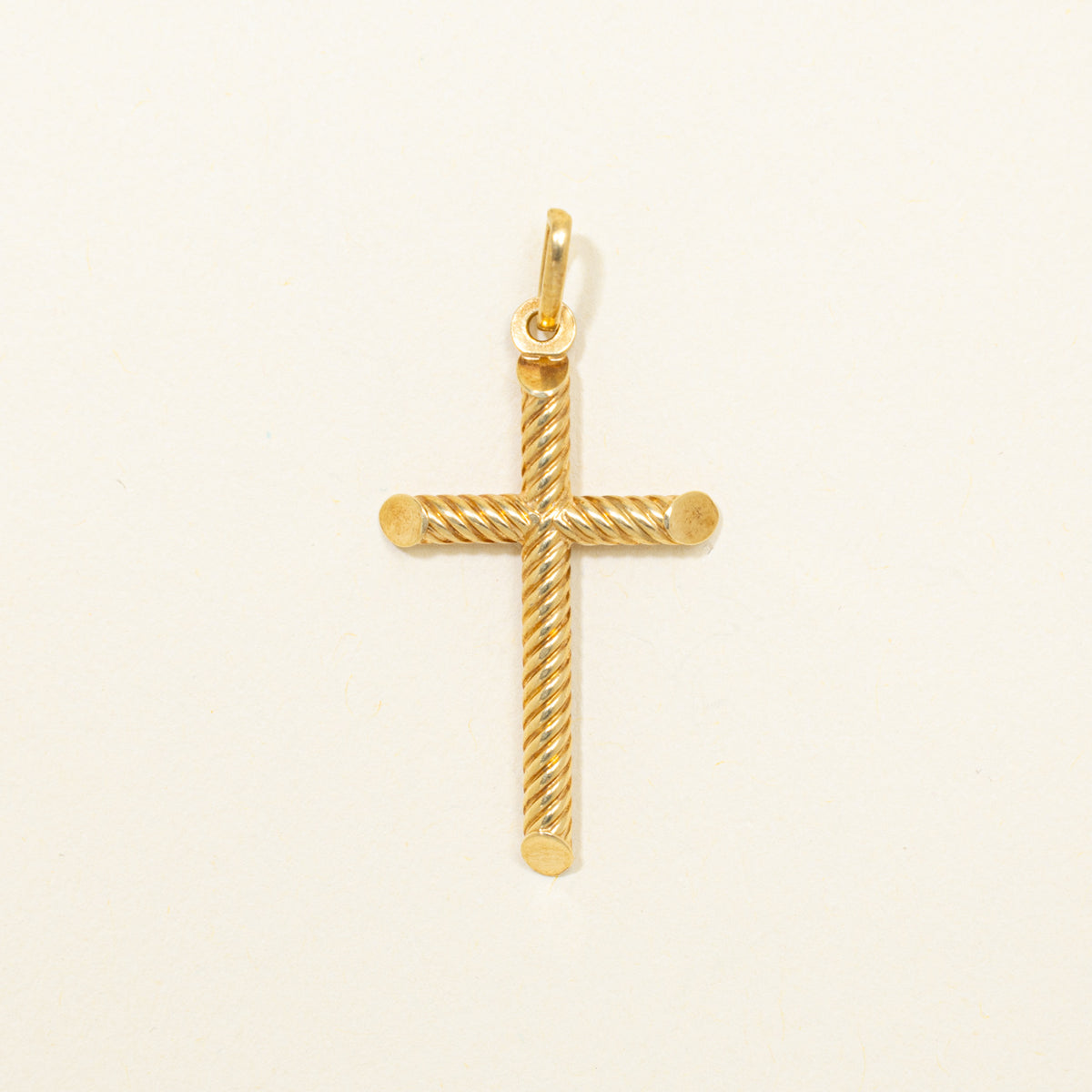 'Unoaerre' 18k Rope Textured Cross Pendant