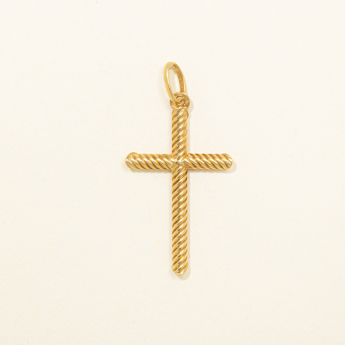 'Unoaerre' 18k Rope Textured Cross Pendant