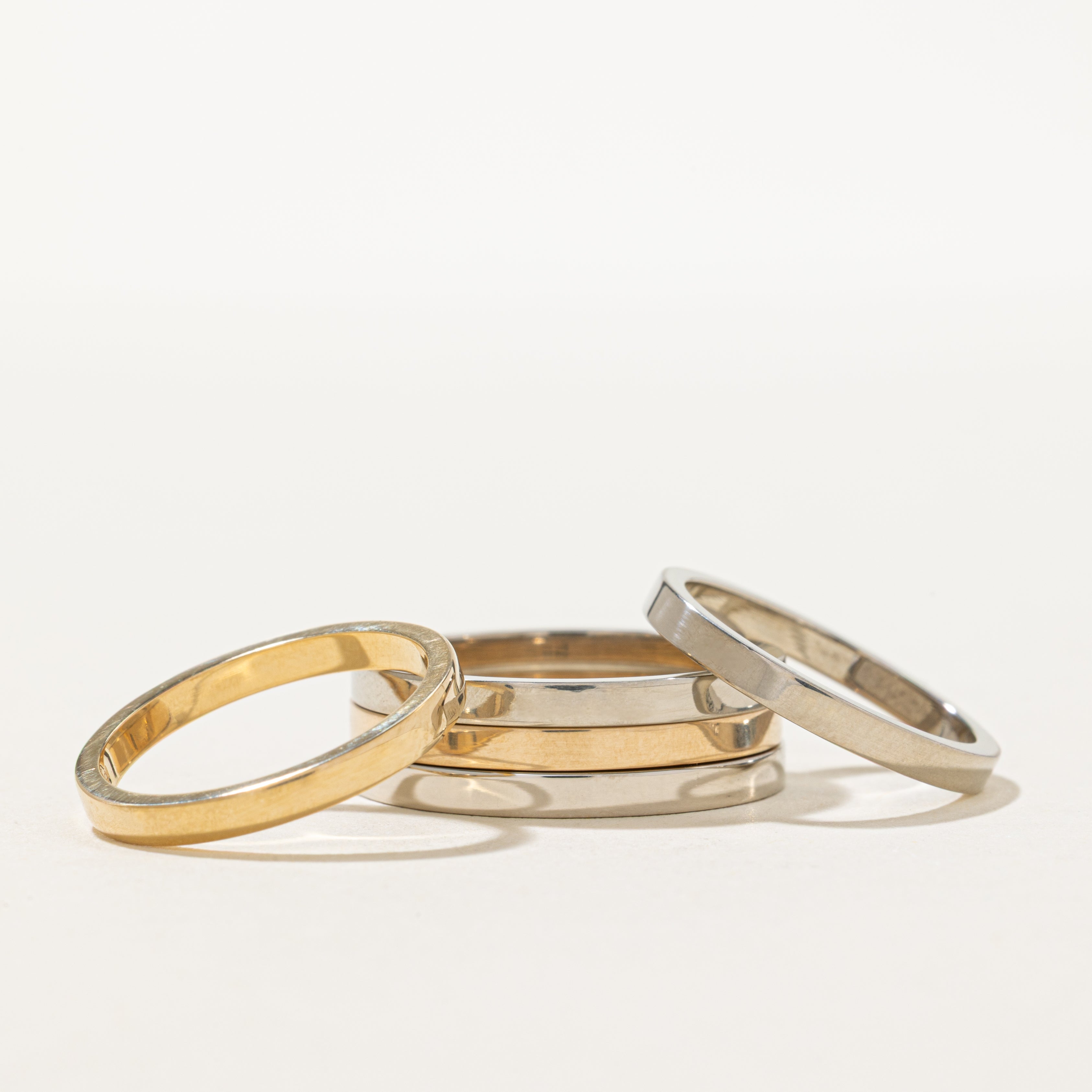'100 Ways' Simple Rectangular Gold Band | 2.00mm | Various Sizes