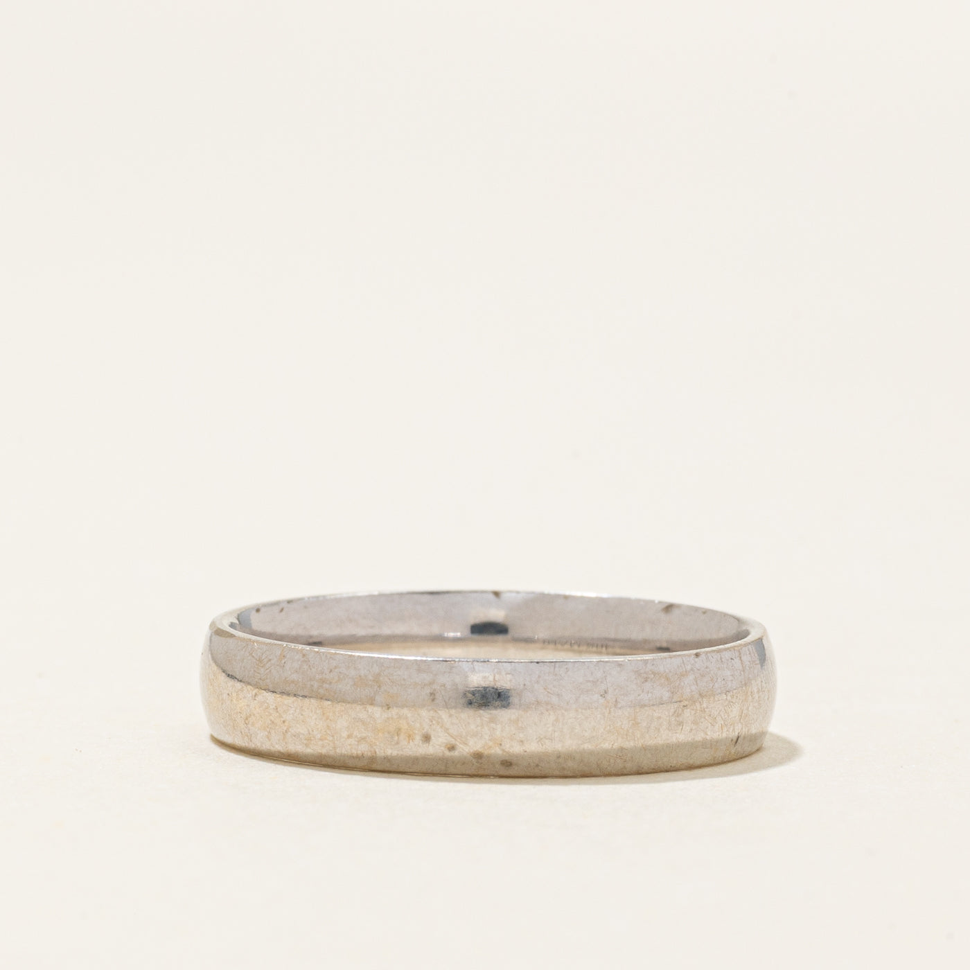 Canadian 10k White Gold Band | 4.05mm | SZ 7