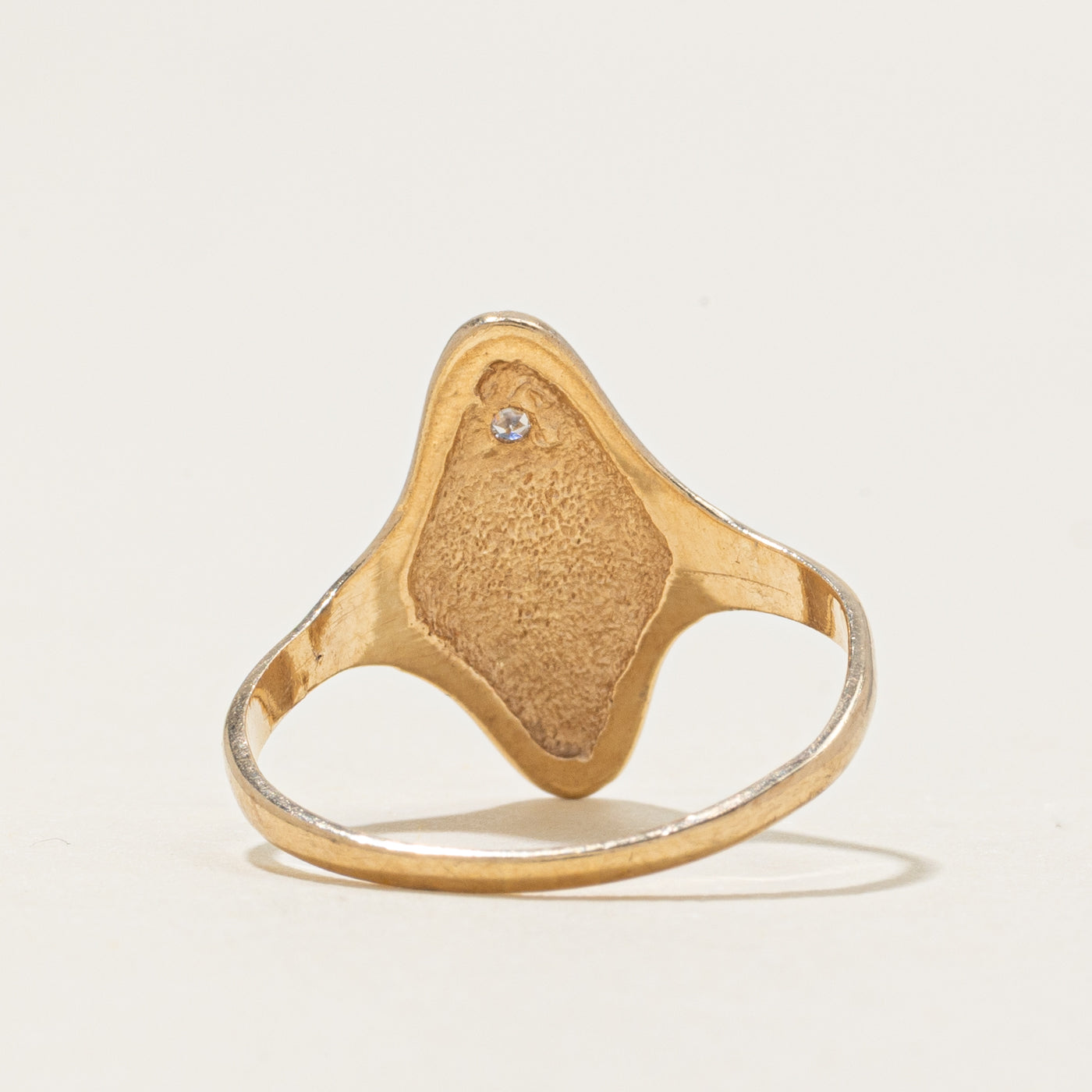 Diamond "A" Initial Signet Ring | SZ 6.75